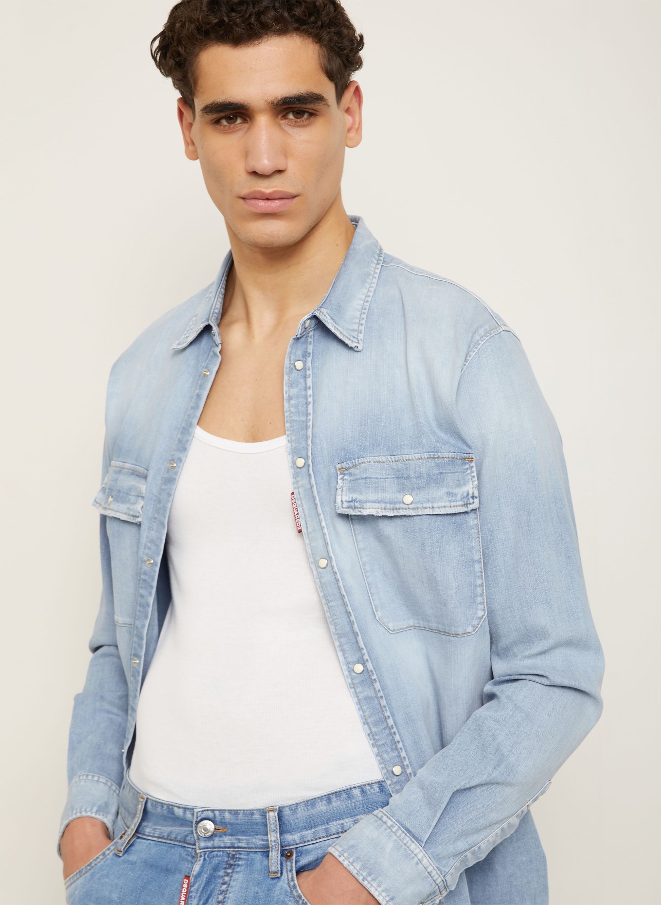 DSQUARED2 Jeanshemd Regular Fit: HELLBLAU