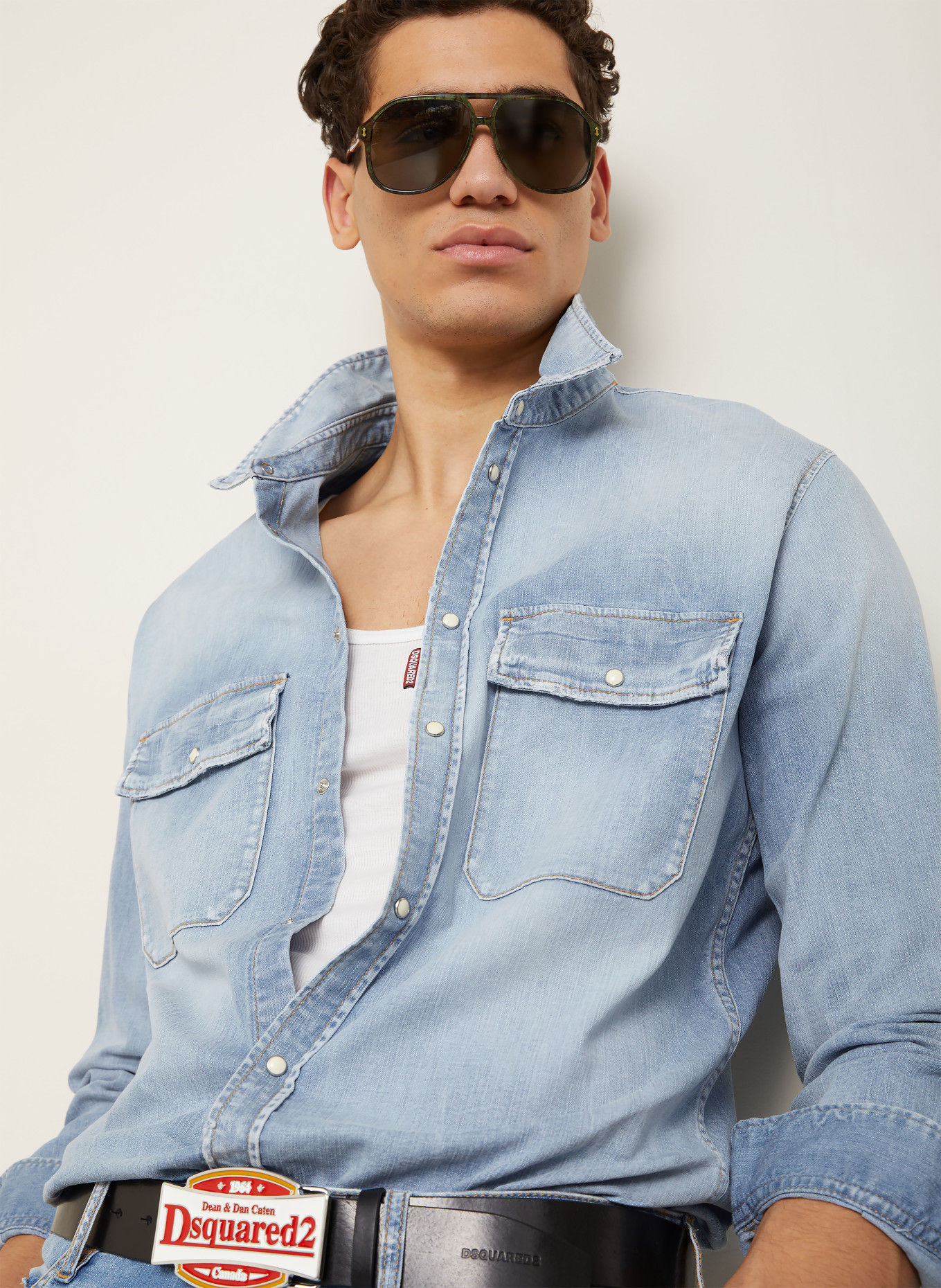 DSQUARED2 Jeanshemd Regular Fit: HELLBLAU