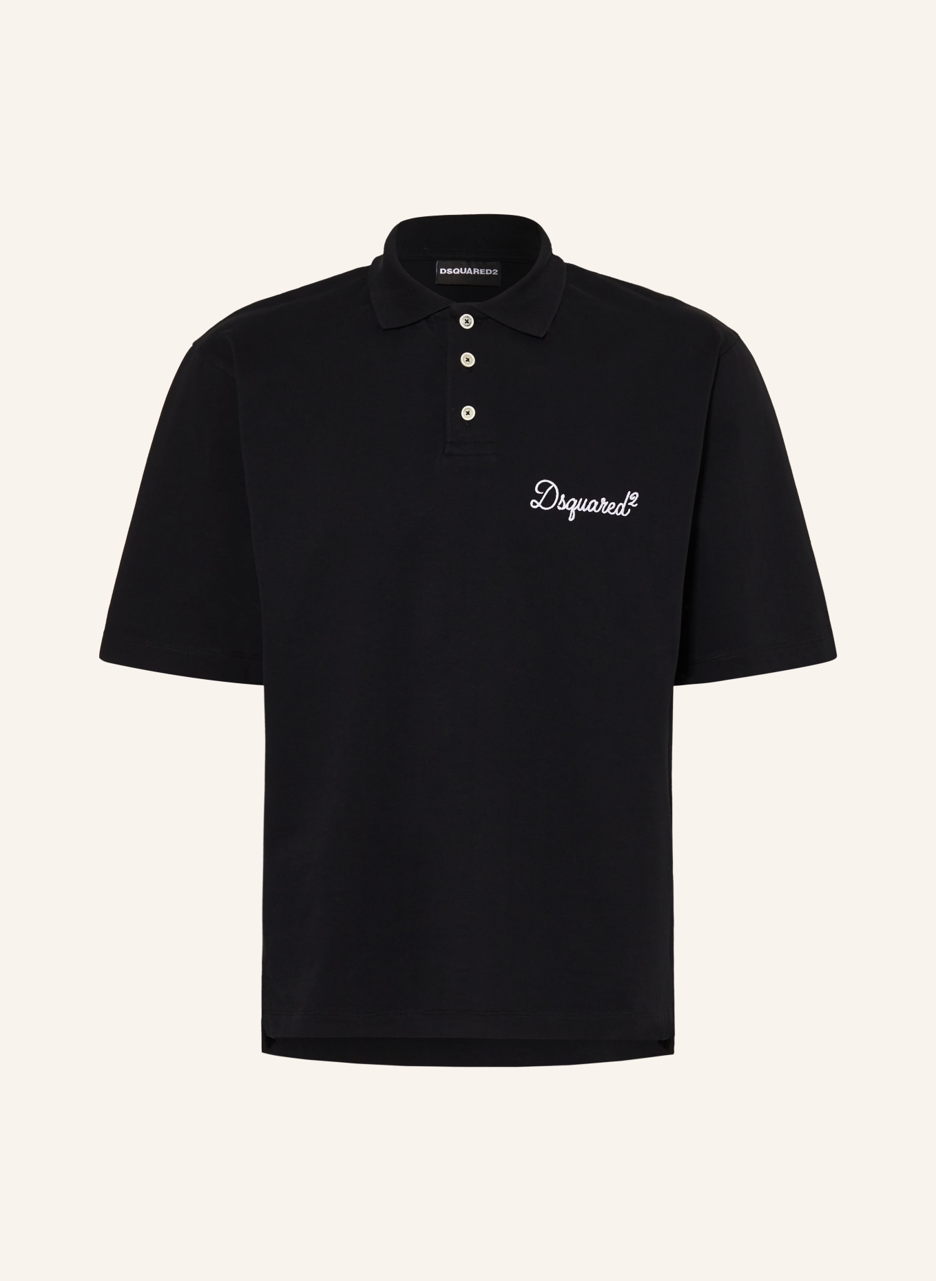 DSQUARED2 Jersey-Poloshirt: SCHWARZ