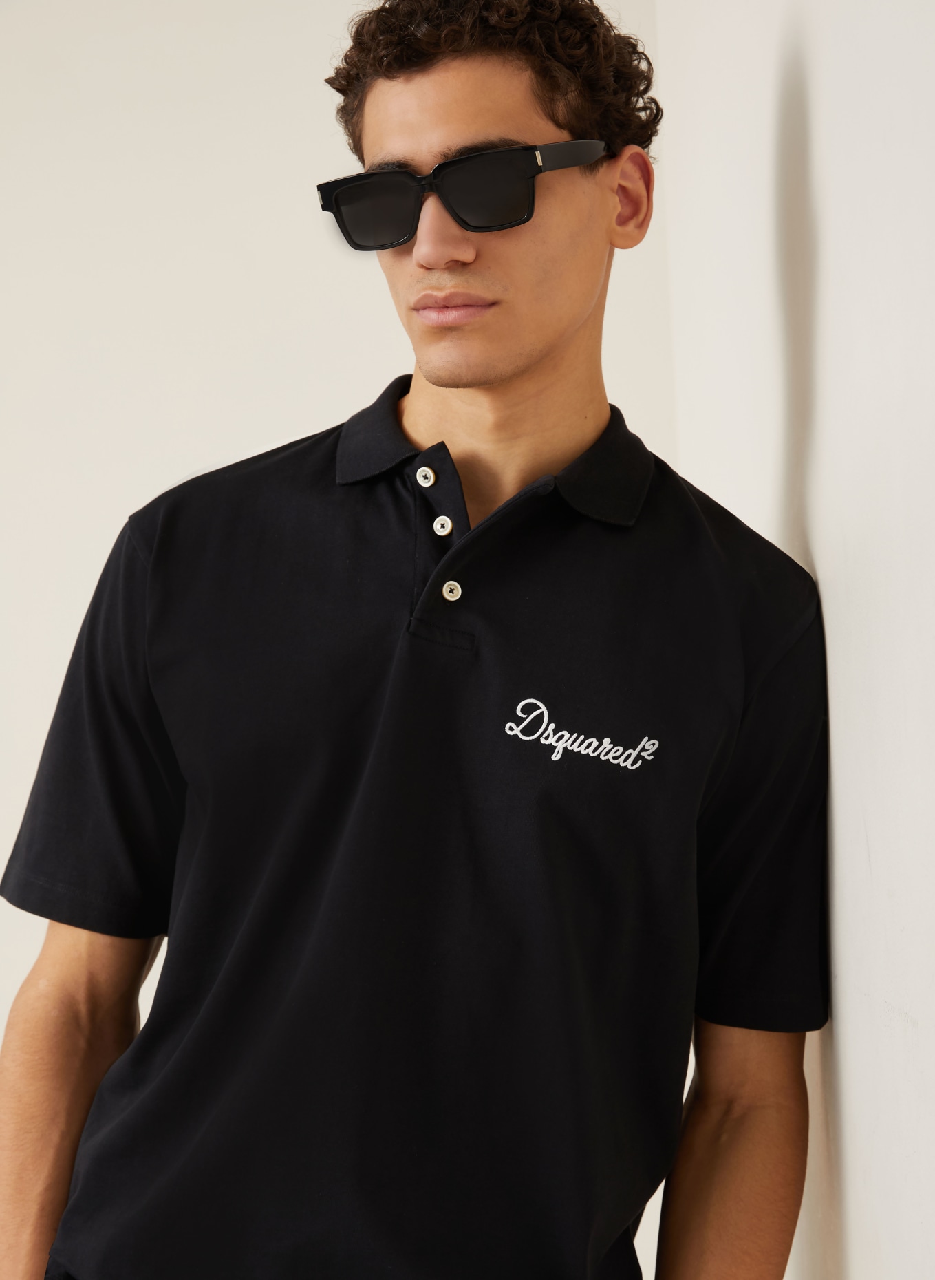 DSQUARED2 Jersey-Poloshirt: SCHWARZ