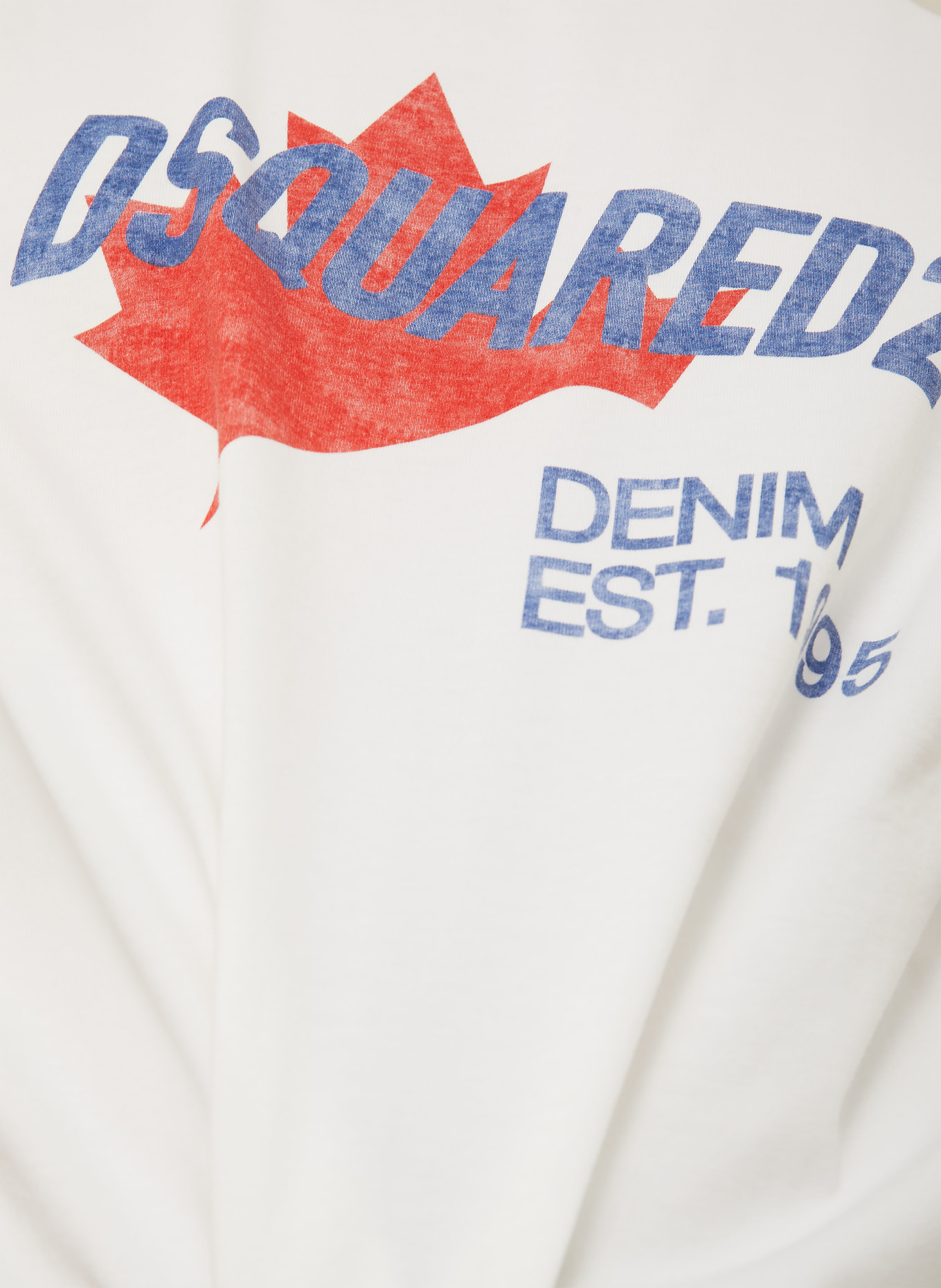 DSQUARED2 T-Shirt: WEISS / ROT / BLAU