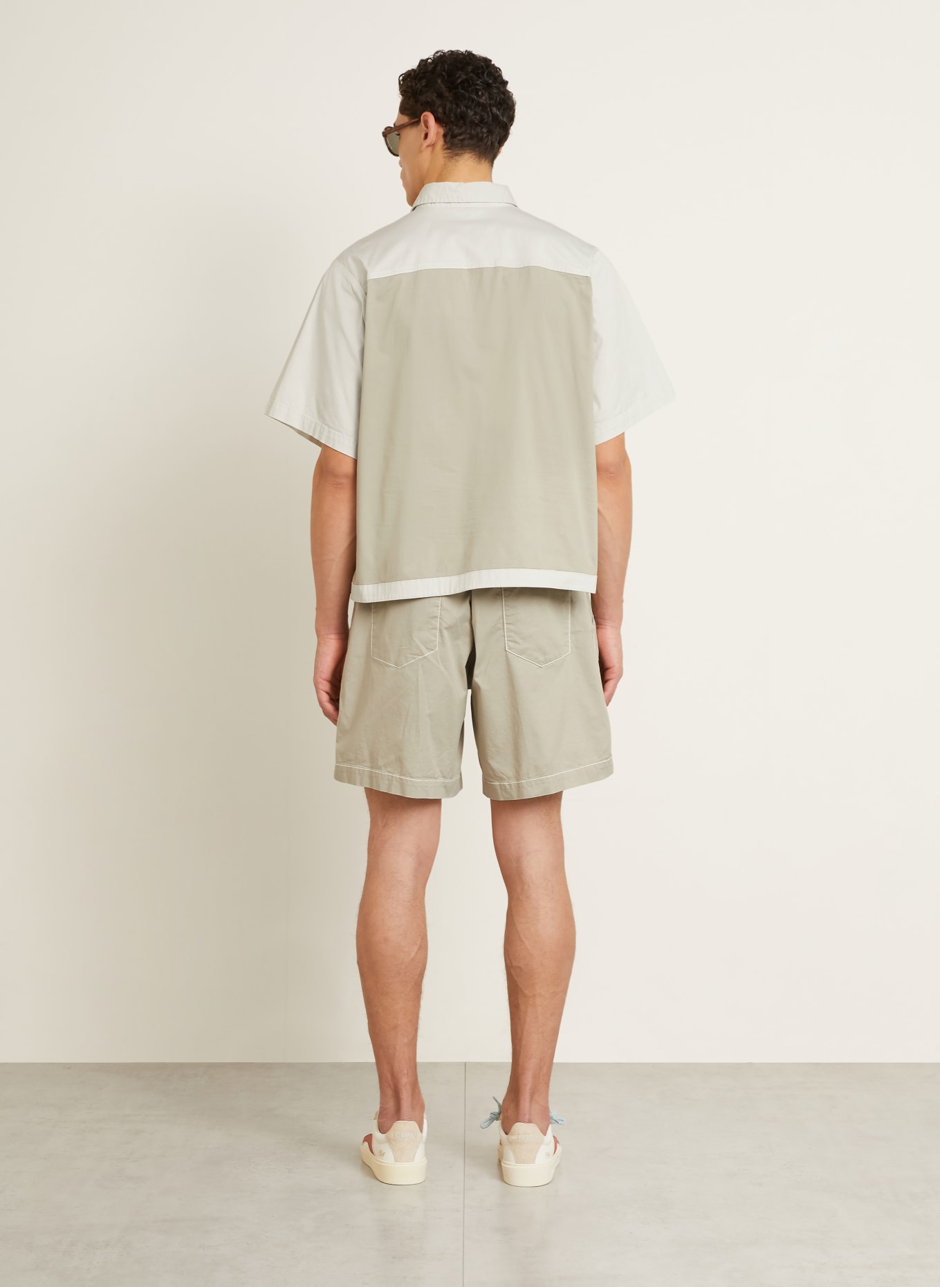 DSQUARED2 Kurzarm-Hemd Comfort Fit: BEIGE / ECRU