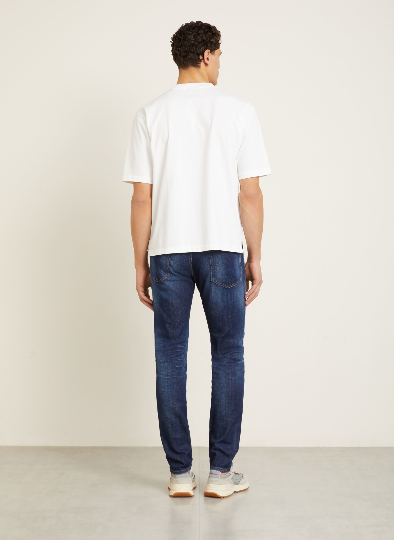 DSQUARED2 T-shirt: WHITE / ORANGE / DARK BLUE