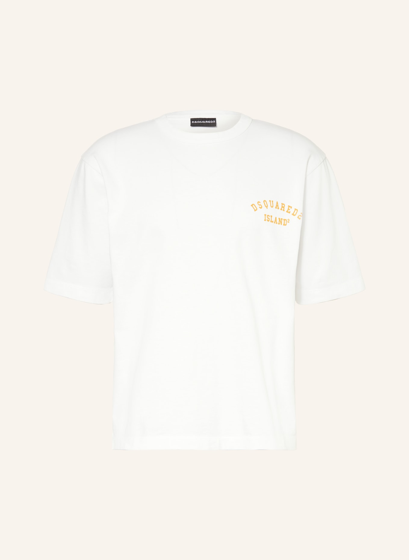 DSQUARED2 koszulka: BIAŁY / POMARAŃCZOWY