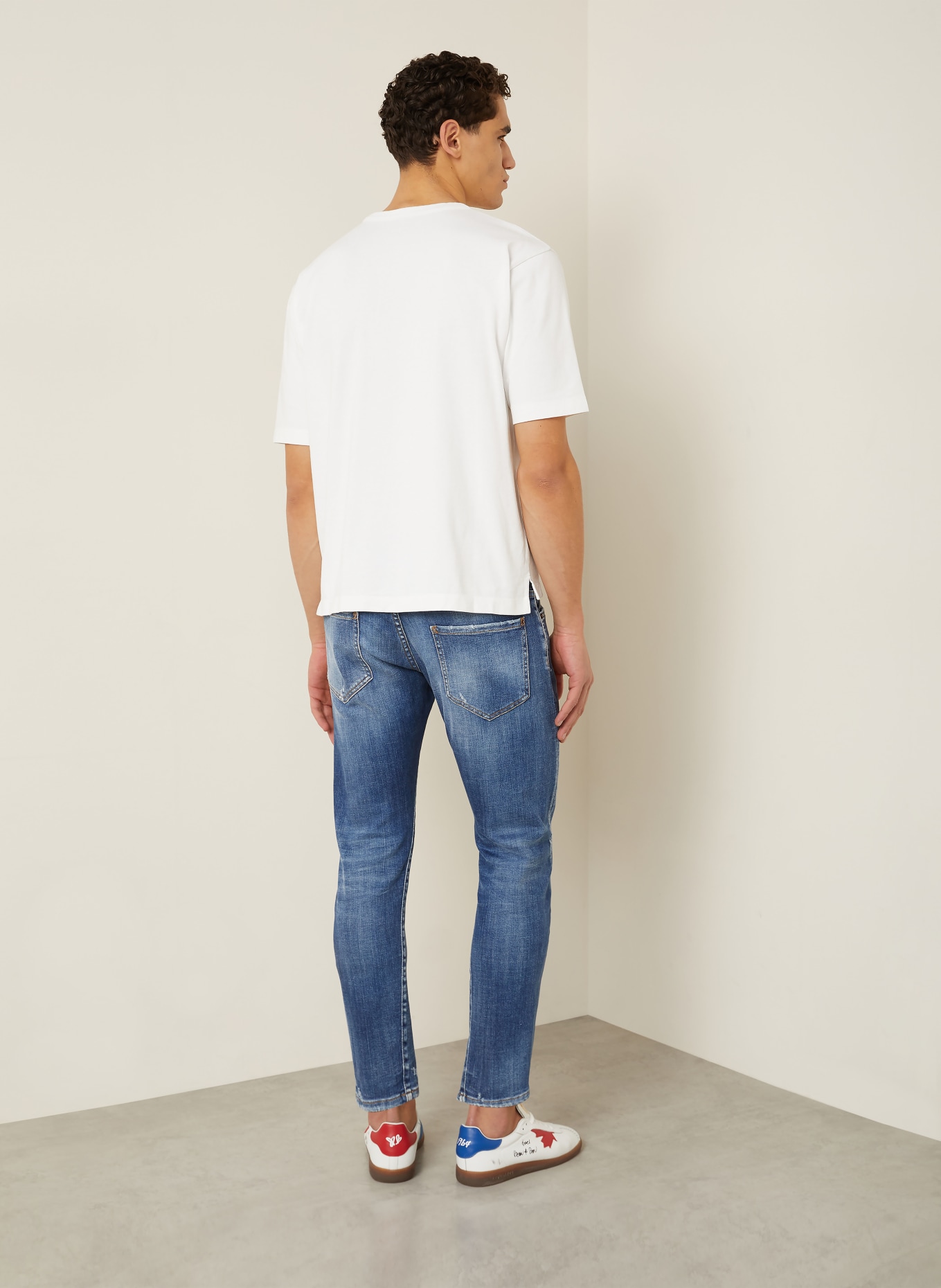 DSQUARED2 koszulka: BIAŁY / POMARAŃCZOWY