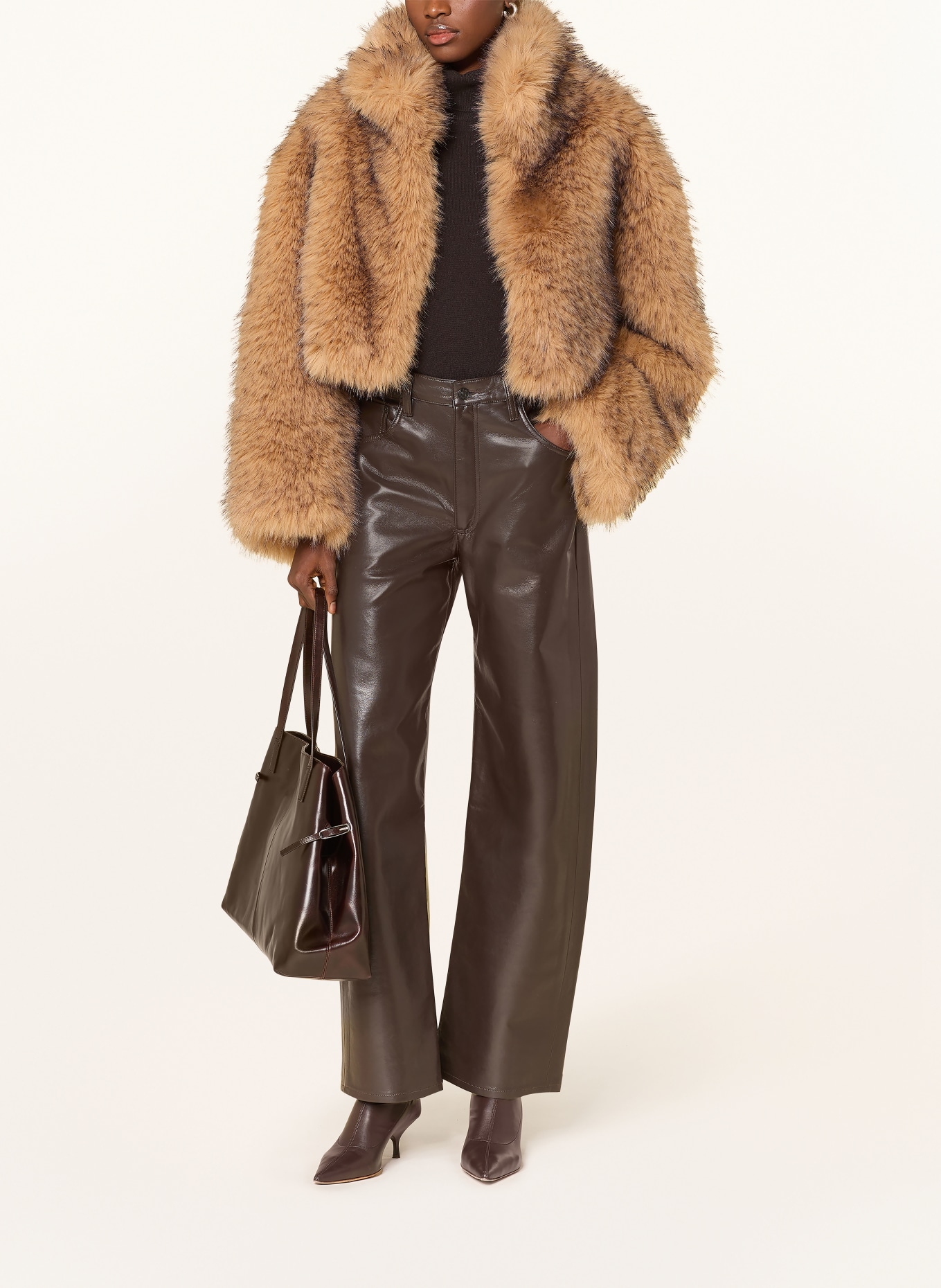 CITIZENS of HUMANITY Lederhose AYLA: DUNKELBRAUN