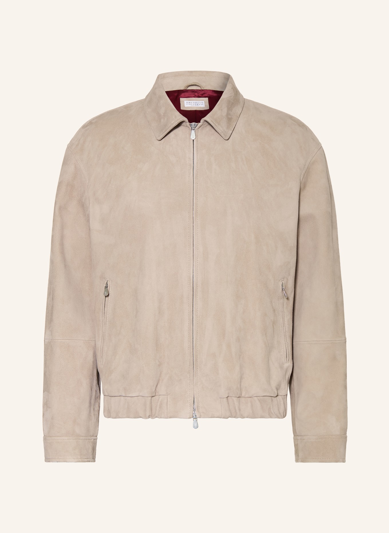BRUNELLO CUCINELLI Lederjacke GIUBINO: TAUPE