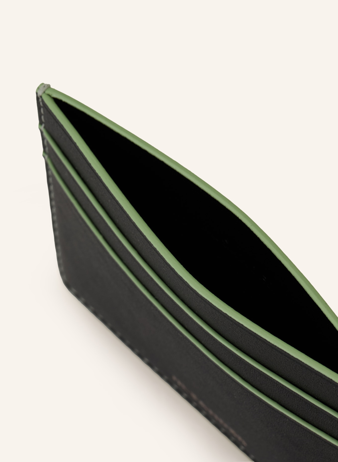 JIL SANDER Kartenetui: SCHWARZ / HELLGRÜN