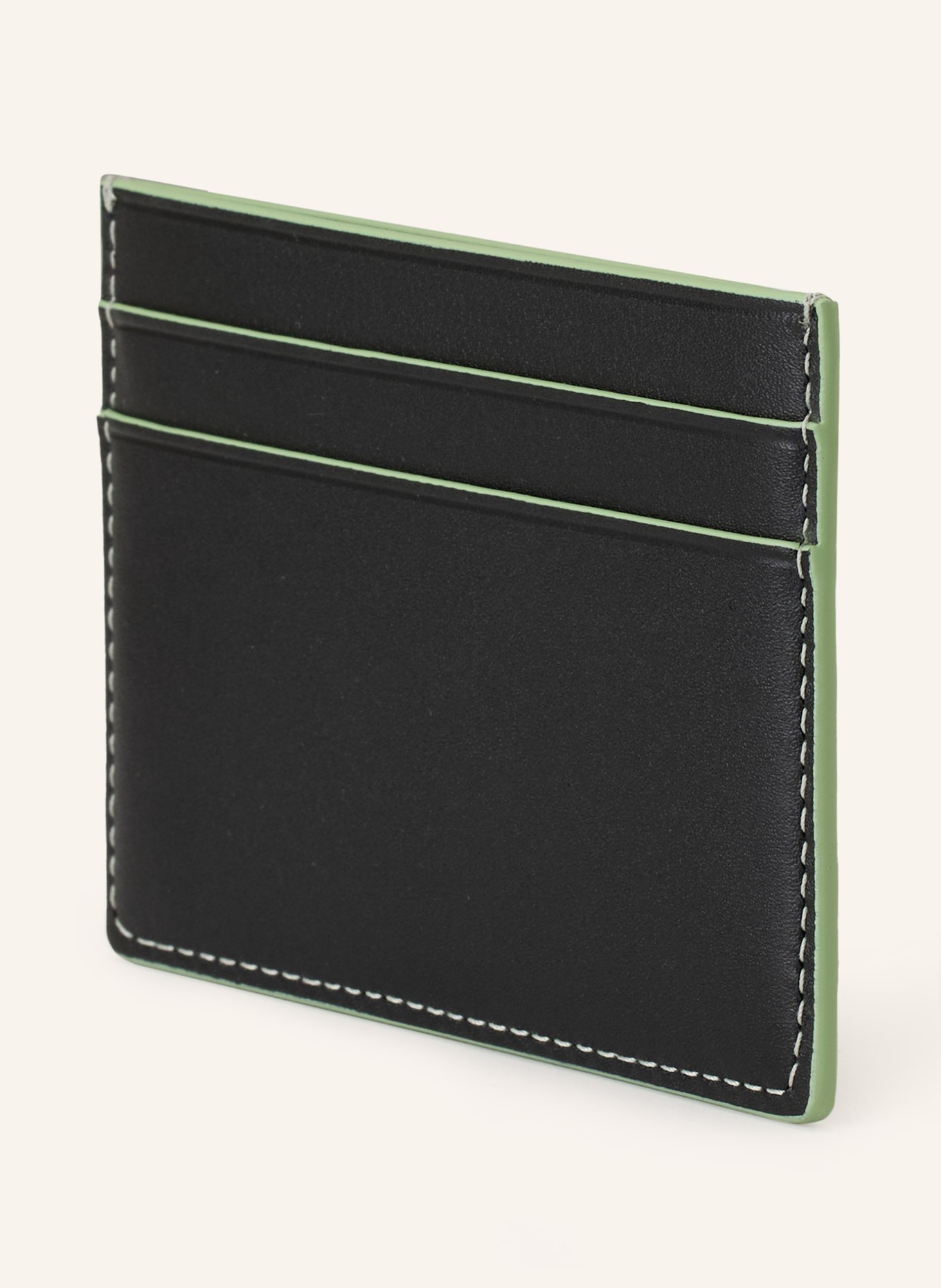 JIL SANDER Kartenetui: SCHWARZ / HELLGRÜN