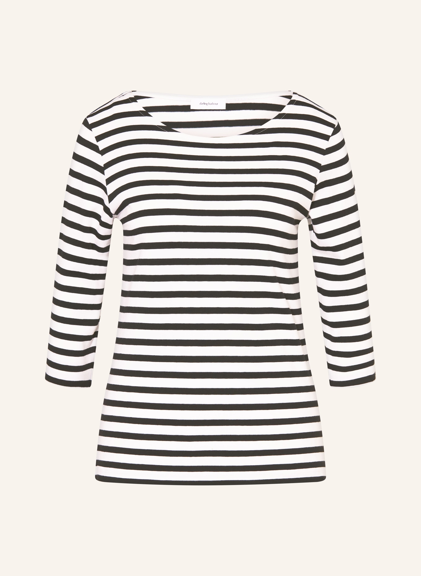 darling harbour Shirt mit 3/4-Arm: WHITE / BLACK