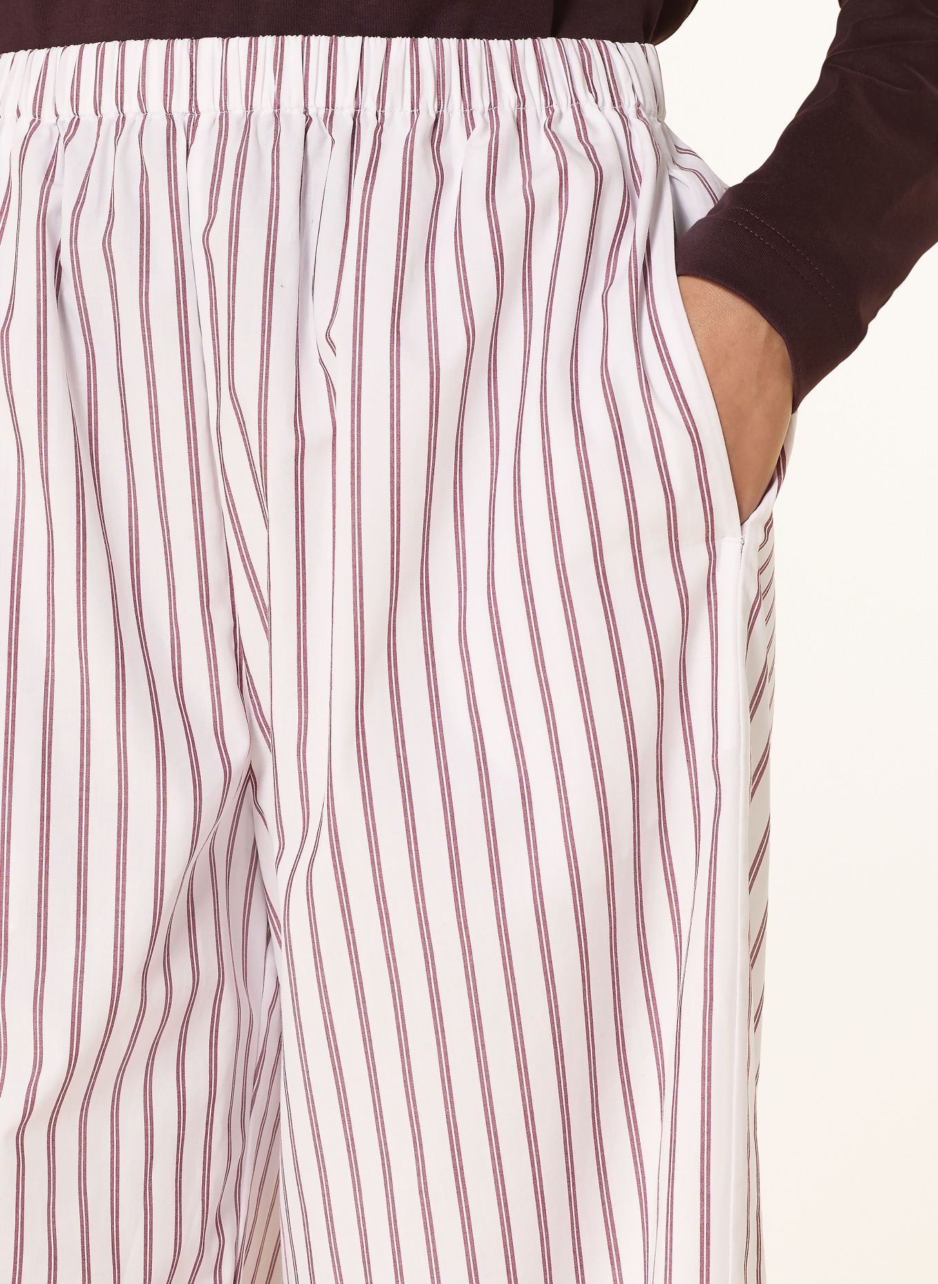 BY MALENE BIRGER Hose: WEISS / DUNKELROT