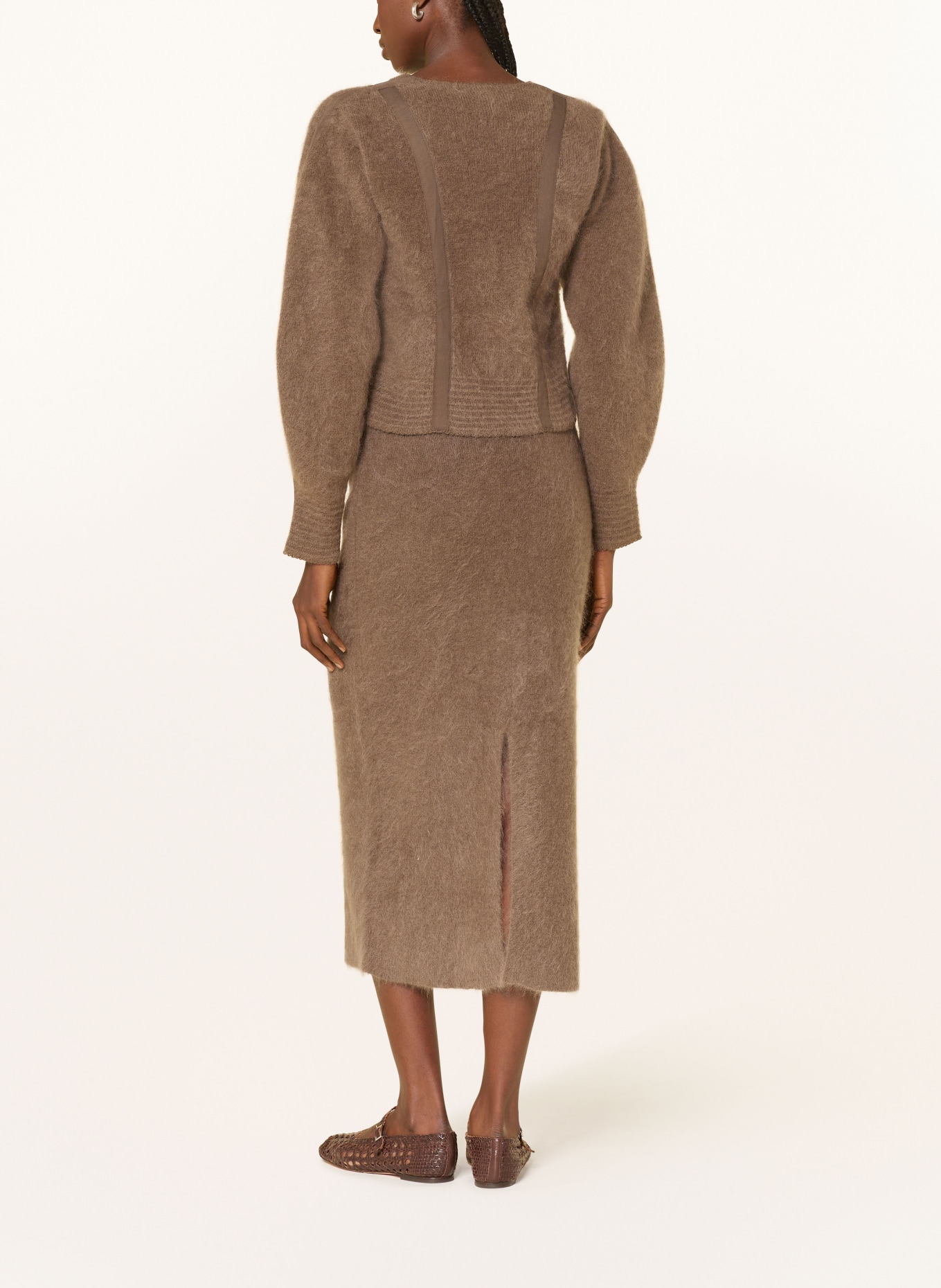 BY MALENE BIRGER Strickrock ESTILLE aus Mohair: HELLBRAUN