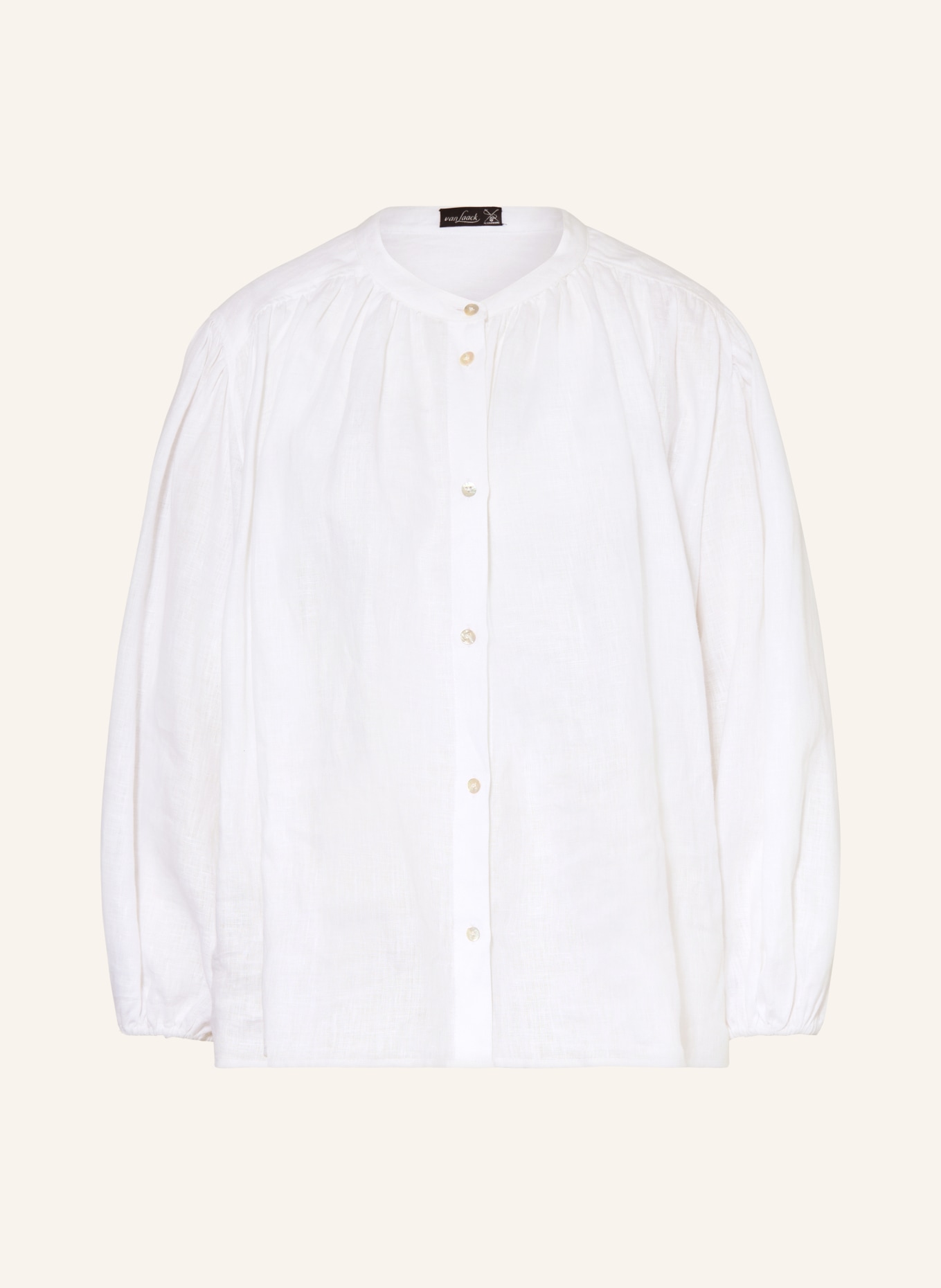 van Laack Bluzka lniana VL-CIRAH-SVKN: BIAŁY