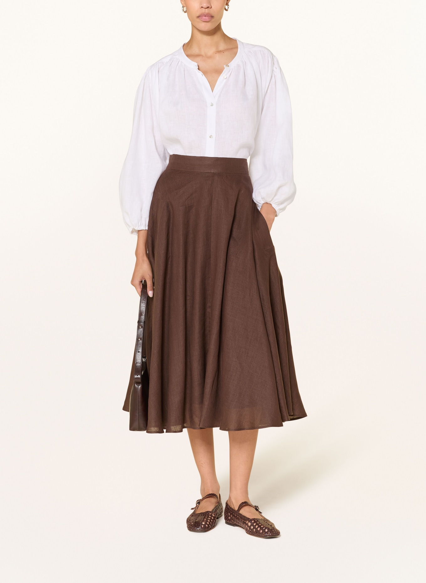 van Laack Bluzka lniana VL-CIRAH-SVKN: BIAŁY