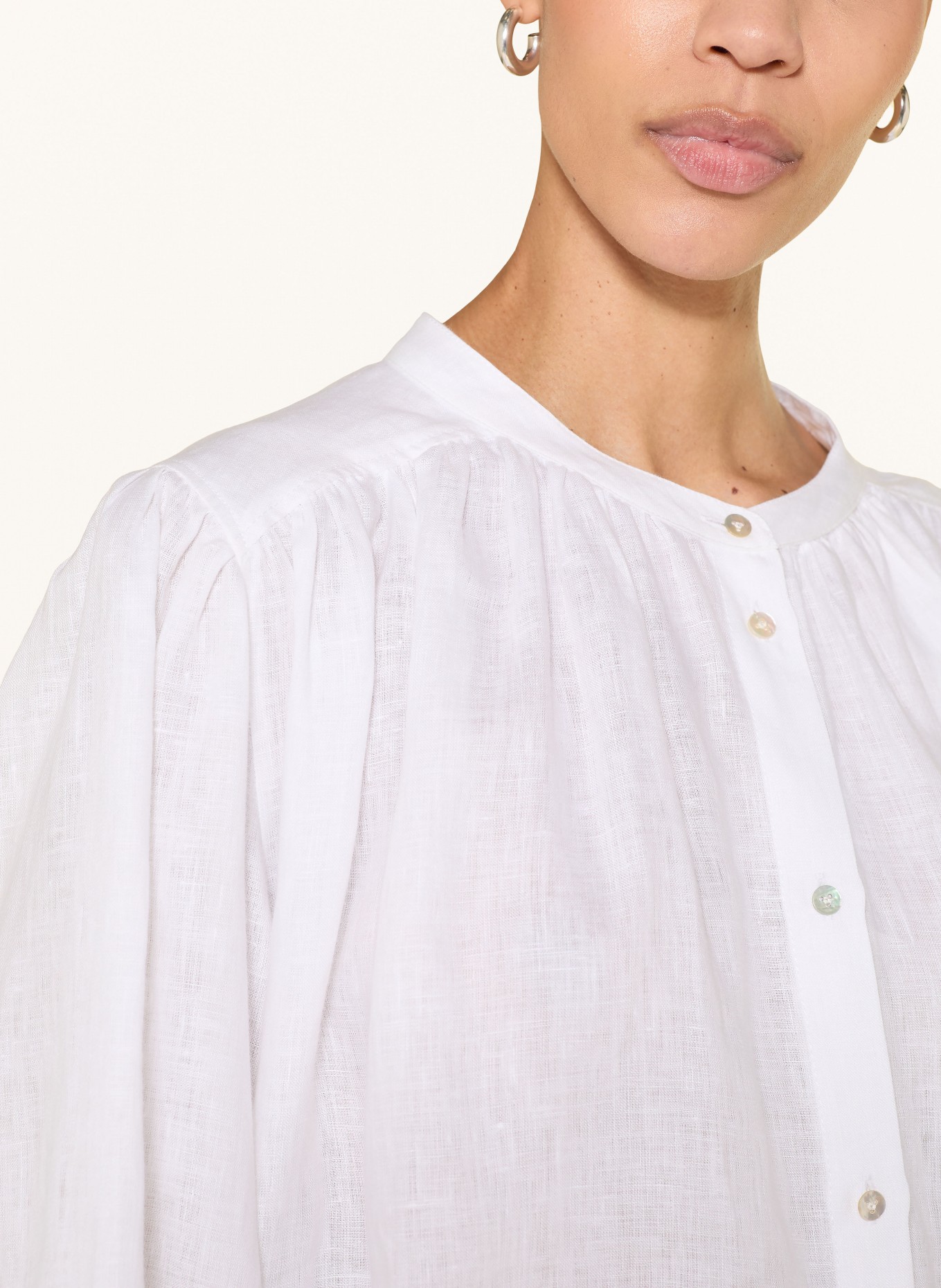 van Laack Bluzka lniana VL-CIRAH-SVKN: BIAŁY