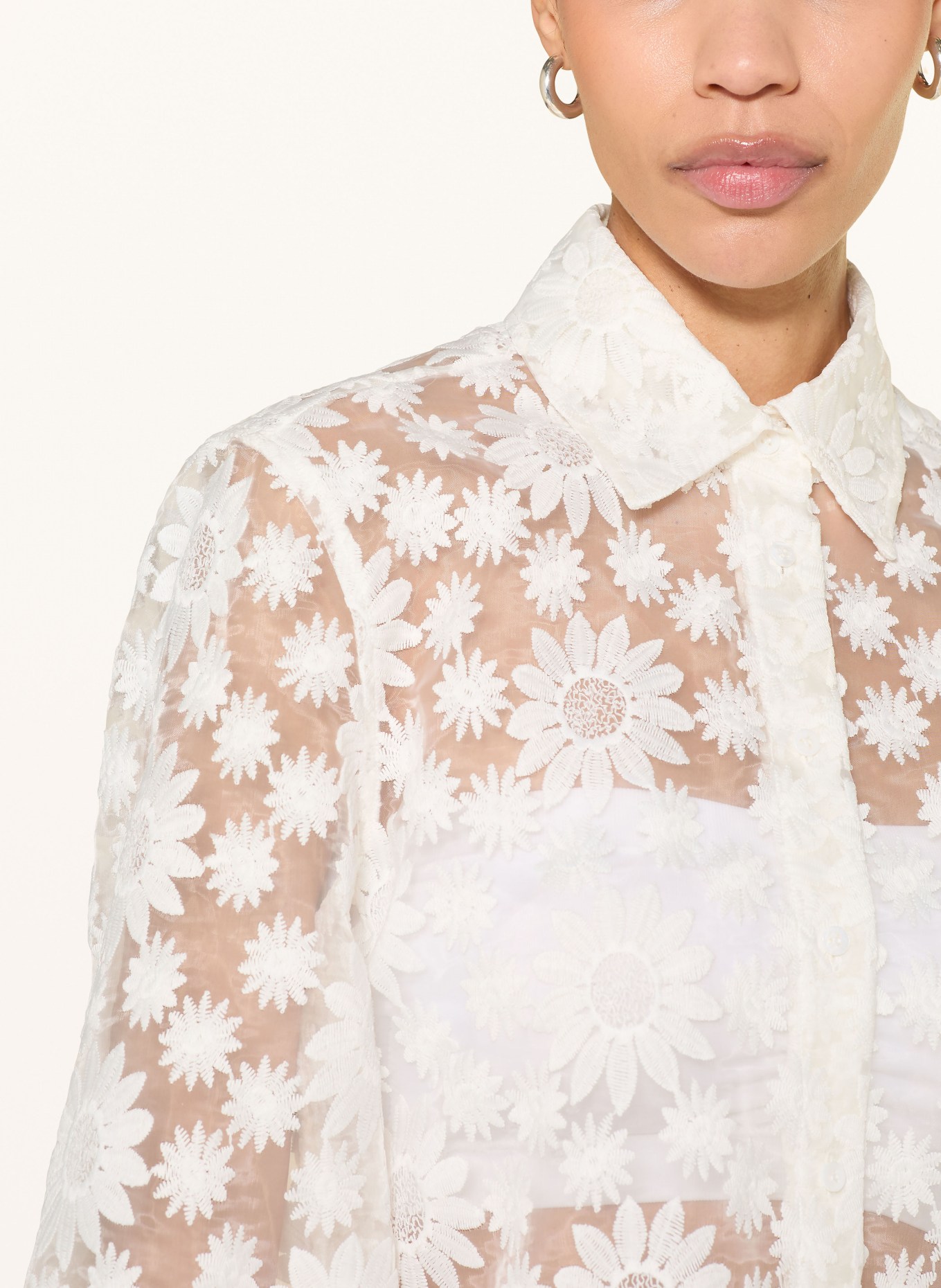 van Laack Košile VL CELLINA-XX z krajky: BÍLÁ