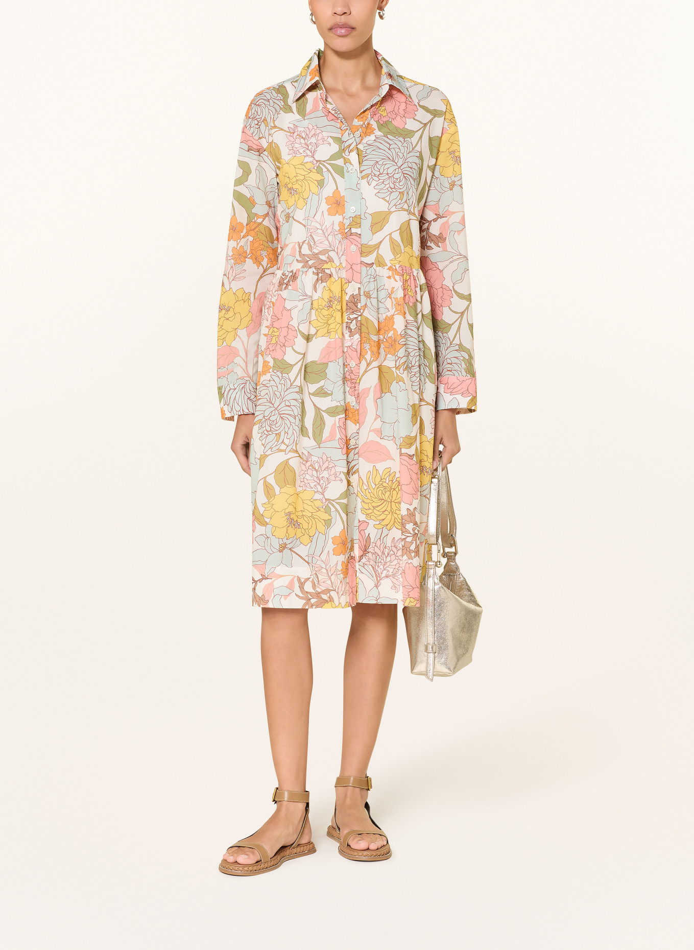 van Laack robe chemise: BLANC / ROSE / BLEU CLAIR