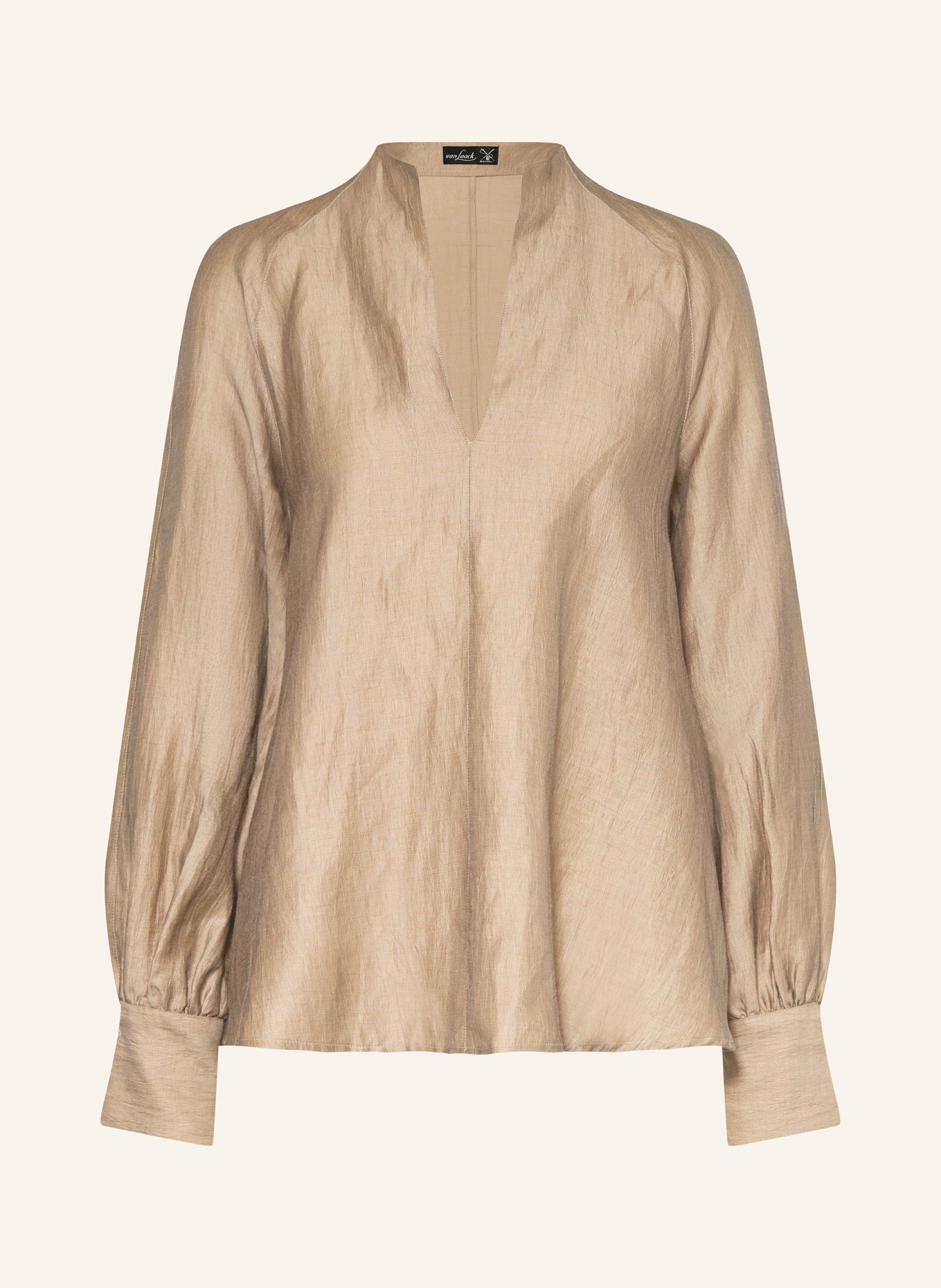 van Laack Blusenshirt VL-ANANI-KN aus Leinen: CAMEL