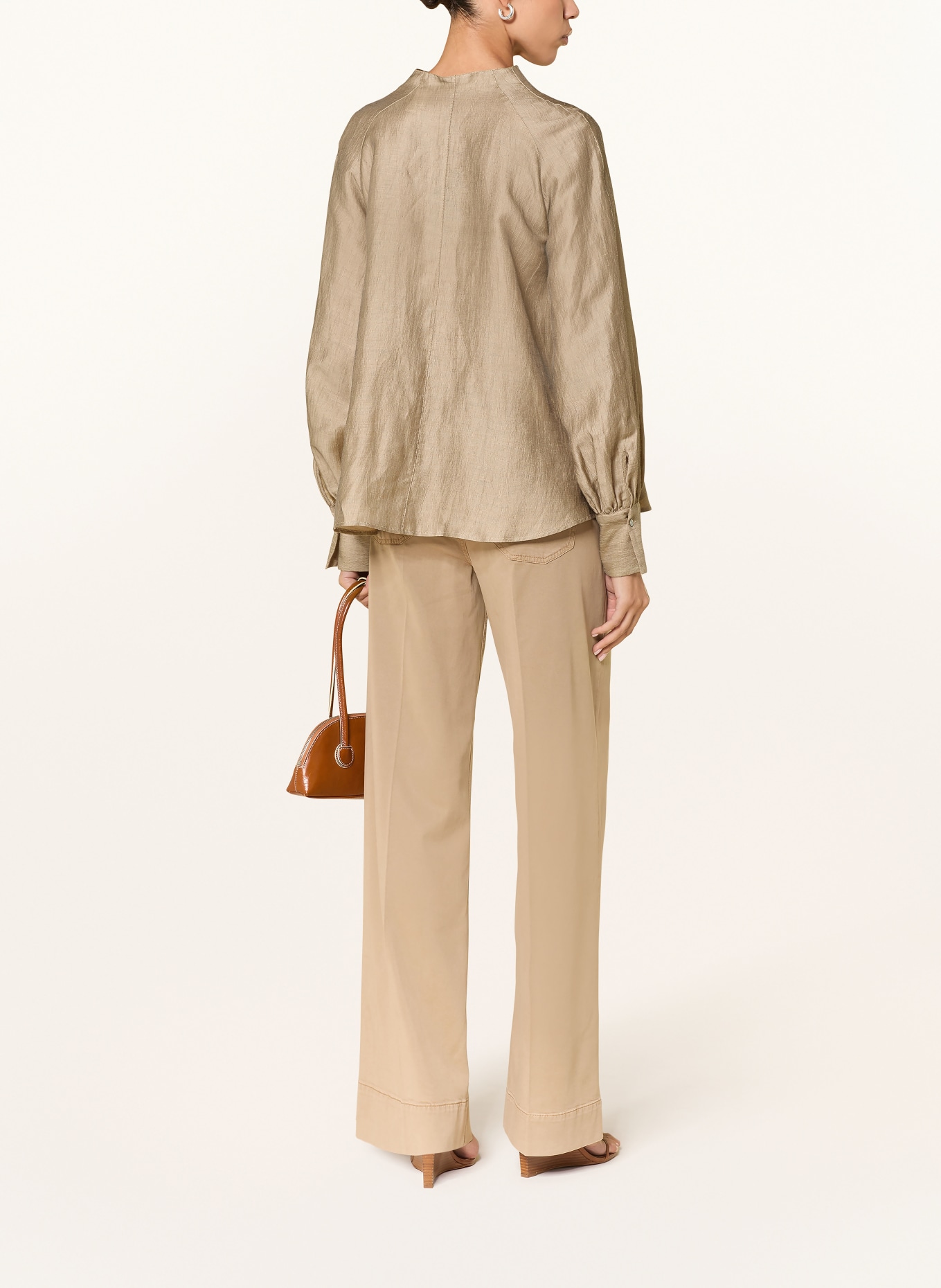 van Laack Blusenshirt VL-ANANI-KN aus Leinen: CAMEL