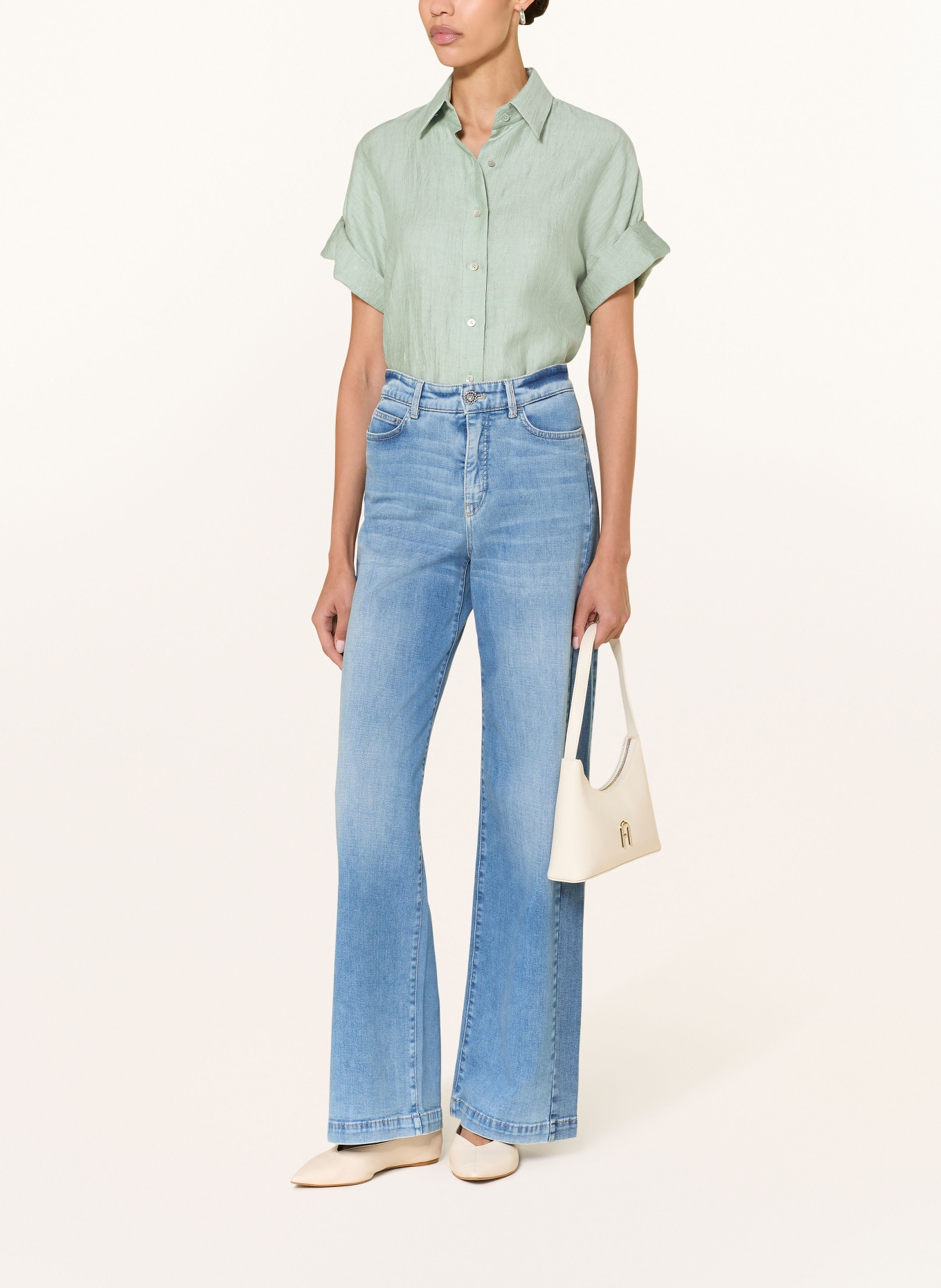 van Laack Hemdbluse VL-PORCIA-KN aus Leinen: MINT