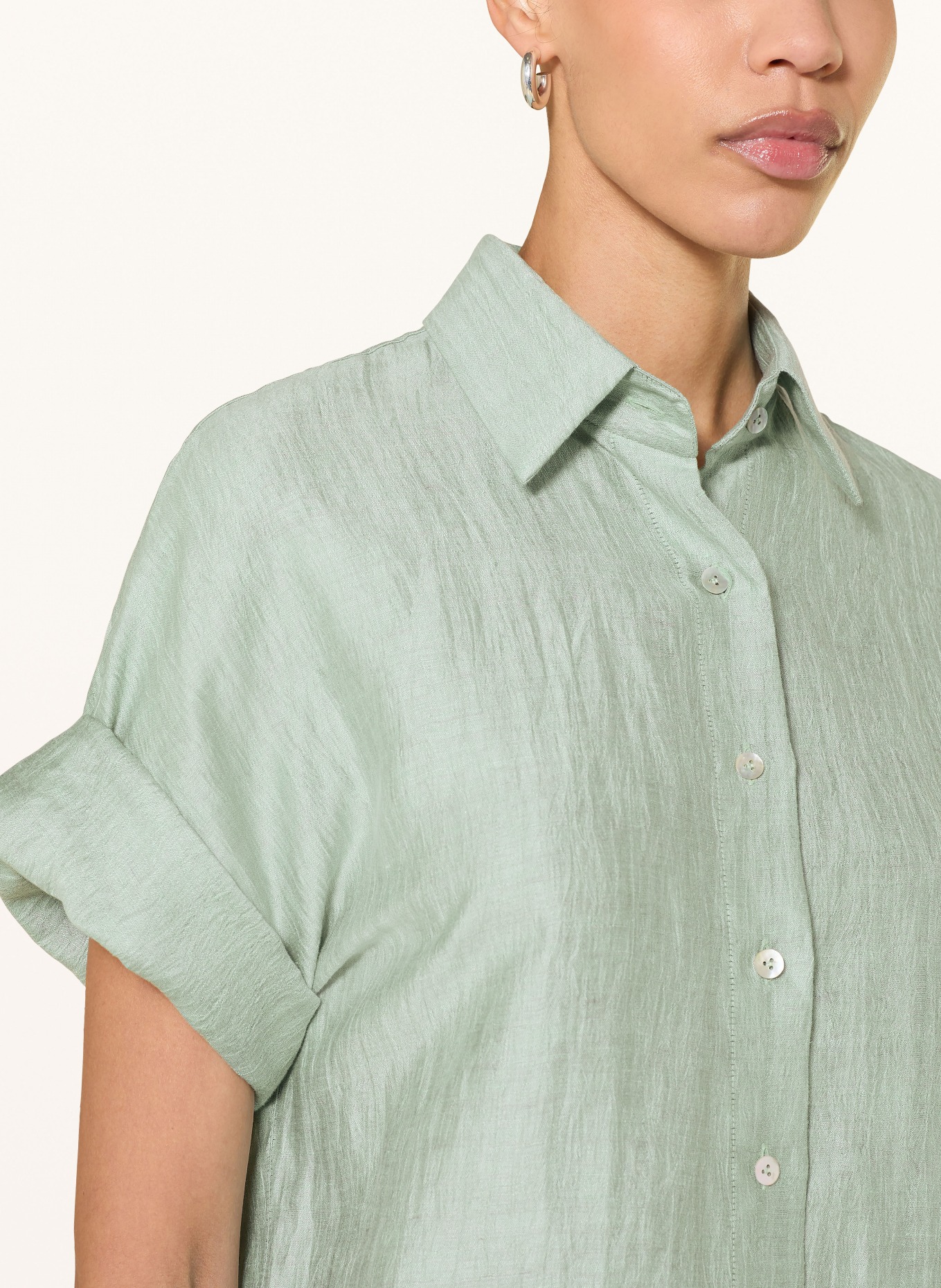 van Laack Hemdbluse VL-PORCIA-KN aus Leinen: MINT