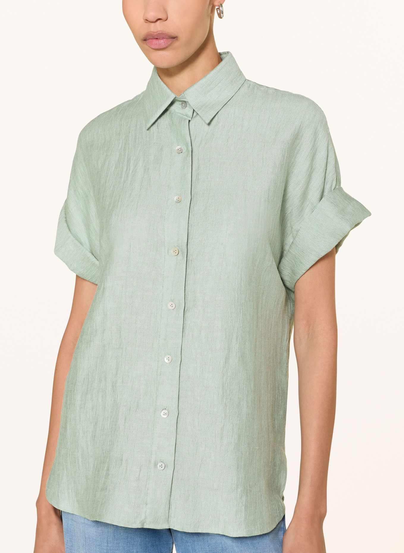 van Laack Hemdbluse VL-PORCIA-KN aus Leinen: MINT