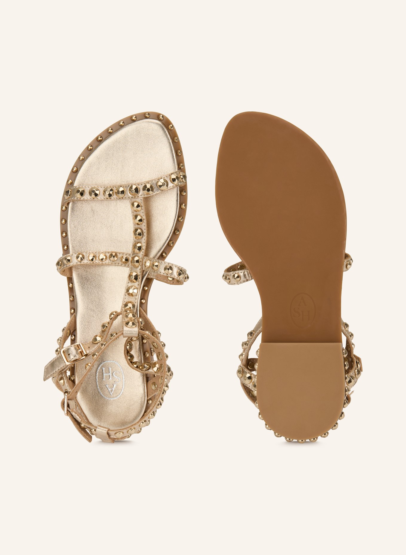ash Sandalen PRECIOUS mit Nieten: ROSÉGOLD