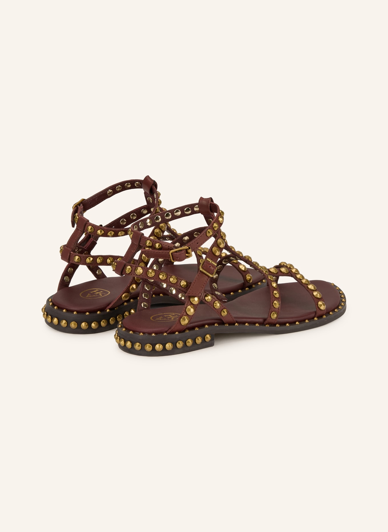 ash Sandalen PRECIOUS mit Nieten: DUNKELBRAUN