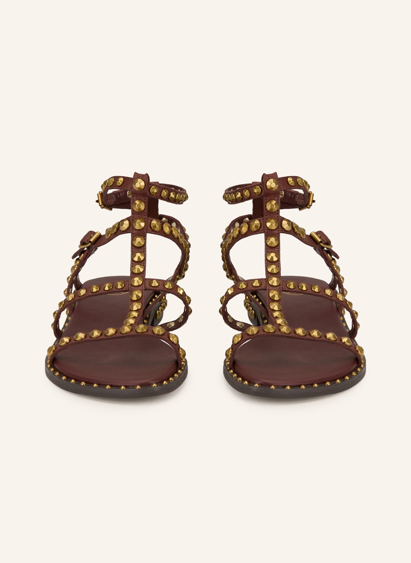 ash Sandalen PRECIOUS mit Nieten: DUNKELBRAUN