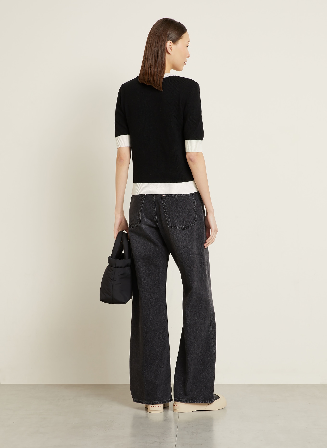 MARNI Strickshirt: SCHWARZ / CREME