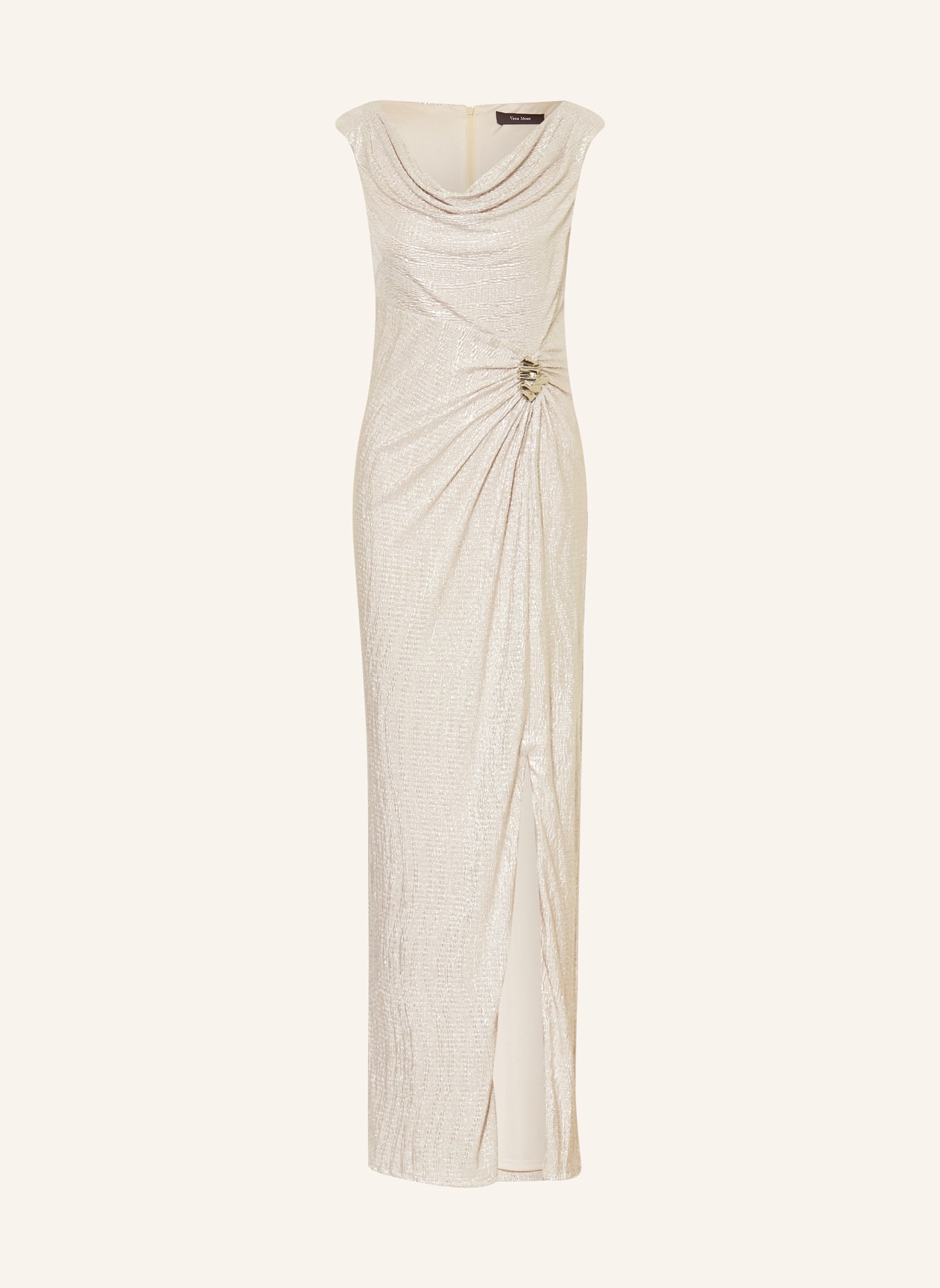 Vera Mont Abendkleid mit Glitzergarn: BEIGE