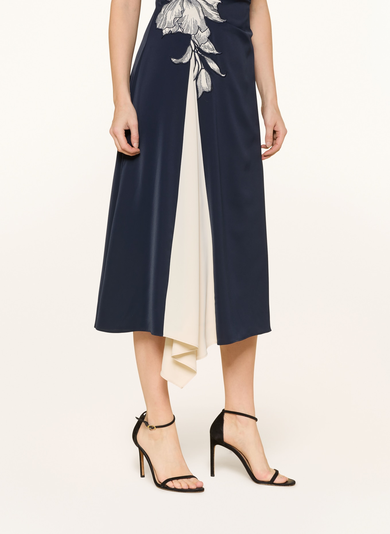 Vera Mont cocktail dress: DARK BLUE / ECRU