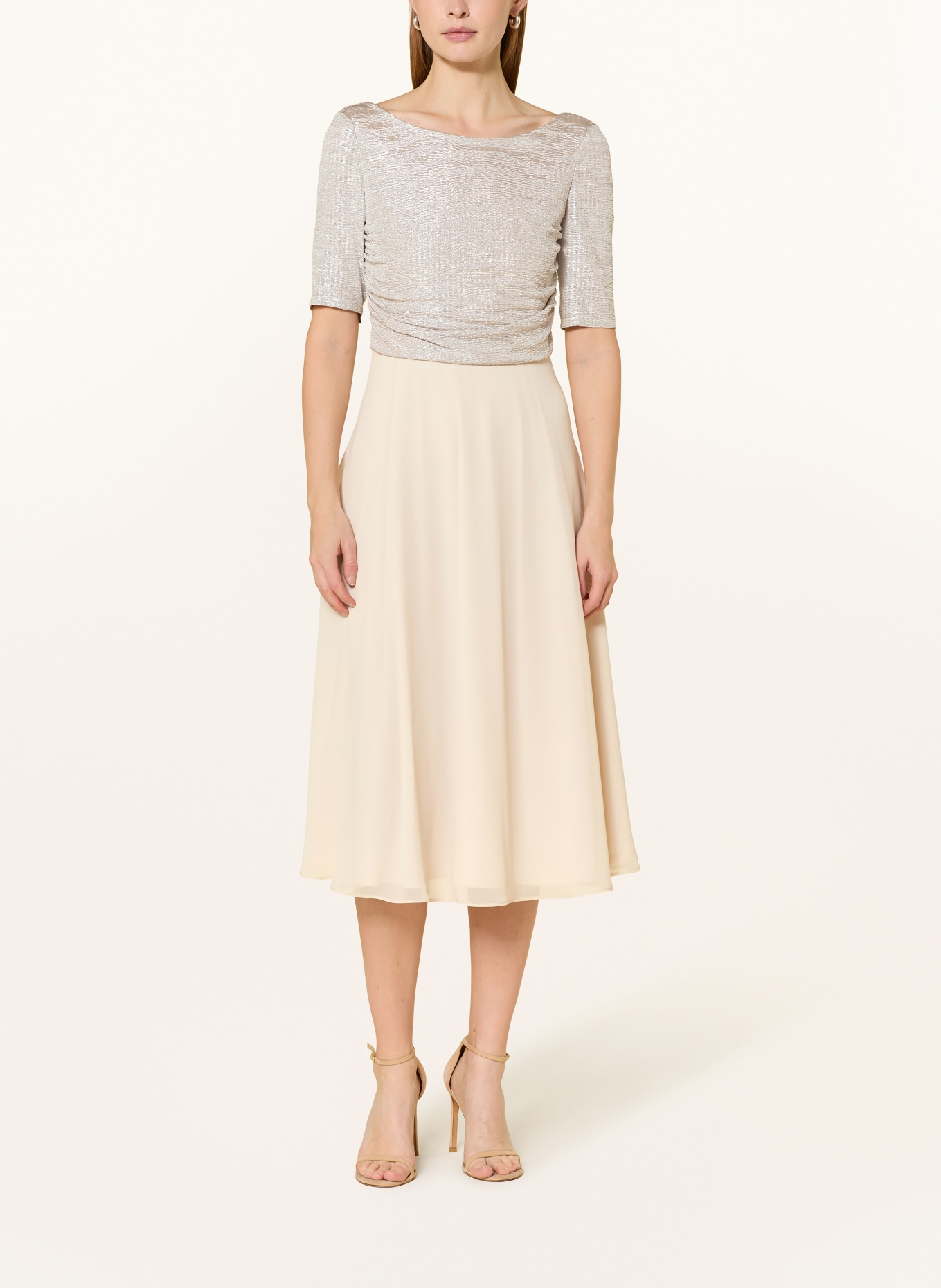 Vera Mont cocktail dress: CREAM / SILVER