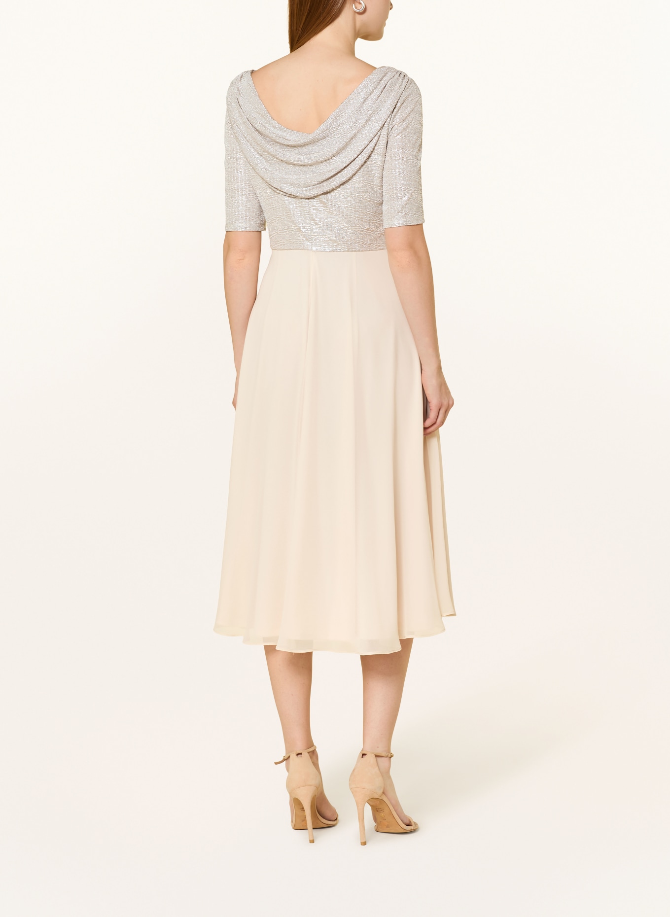 Vera Mont cocktail dress: CREAM / SILVER