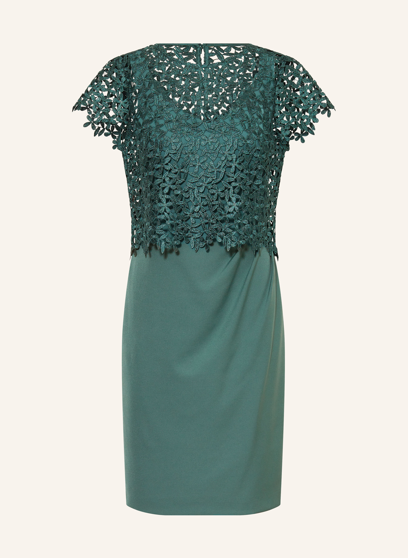 Vera Mont Set: Cocktailkleid mit Blusenshirt aus Spitze: DUNKELGRÜN