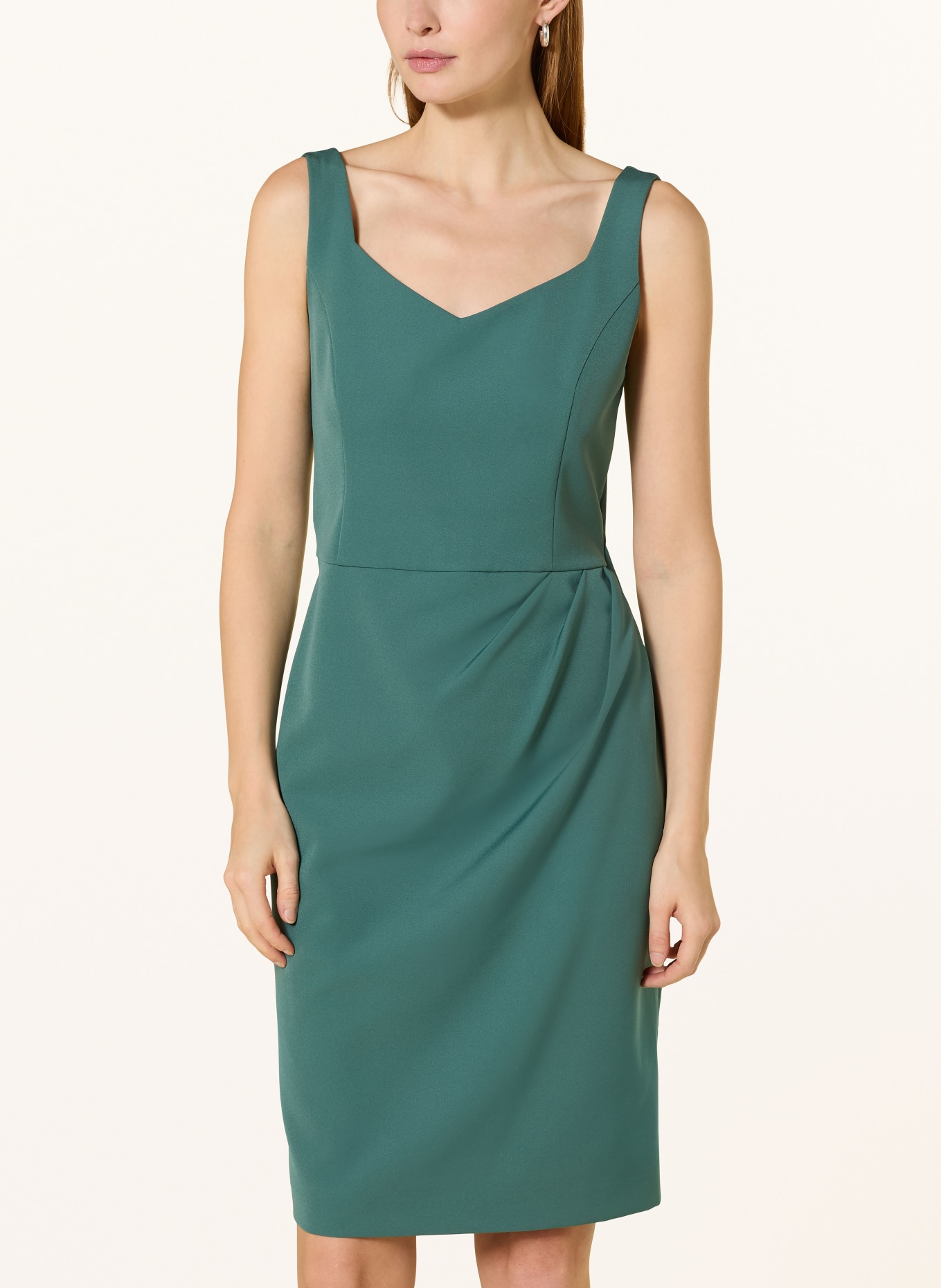 Vera Mont Set: Cocktailkleid mit Blusenshirt aus Spitze: DUNKELGRÜN