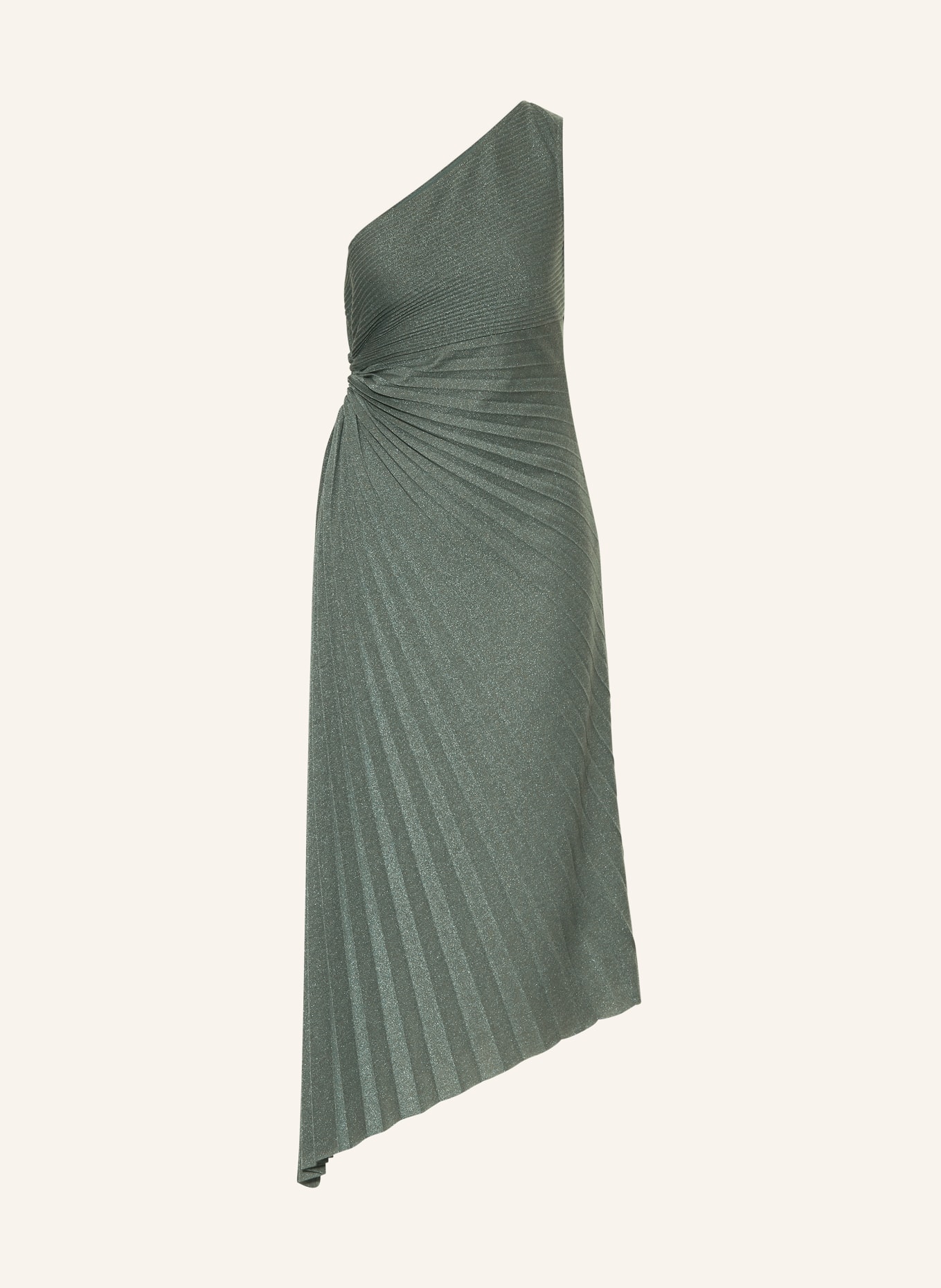 V by Vera Mont Koktejlové šaty s plisováním a třpytivou nití: SVĚTLE ZELENÁ