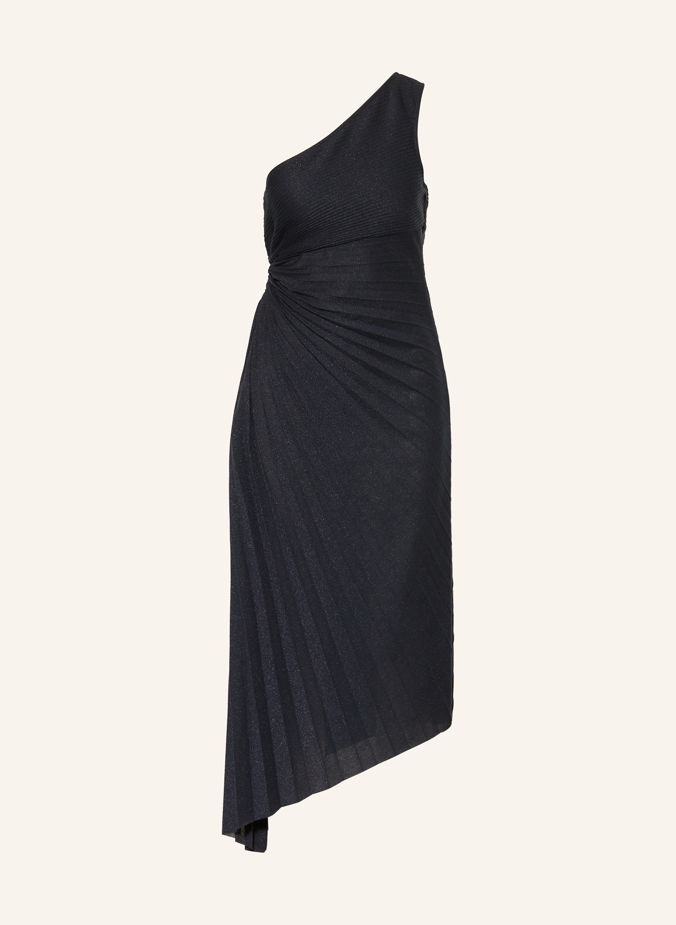 V by Vera Mont Koktejlové šaty s plisováním a třpytivou nití: TMAVĚ MODRÁ