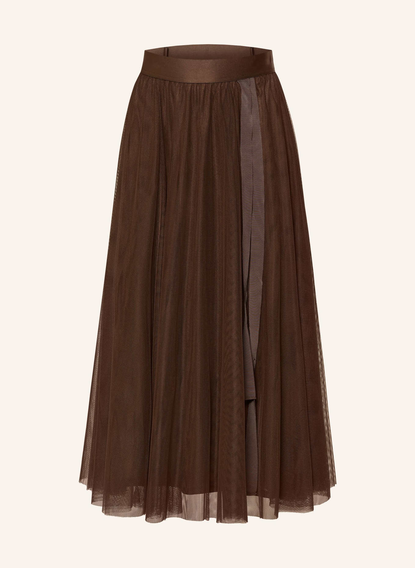 V by Vera Mont spódnica z tiulu: CIEMNOBRĄZOWY