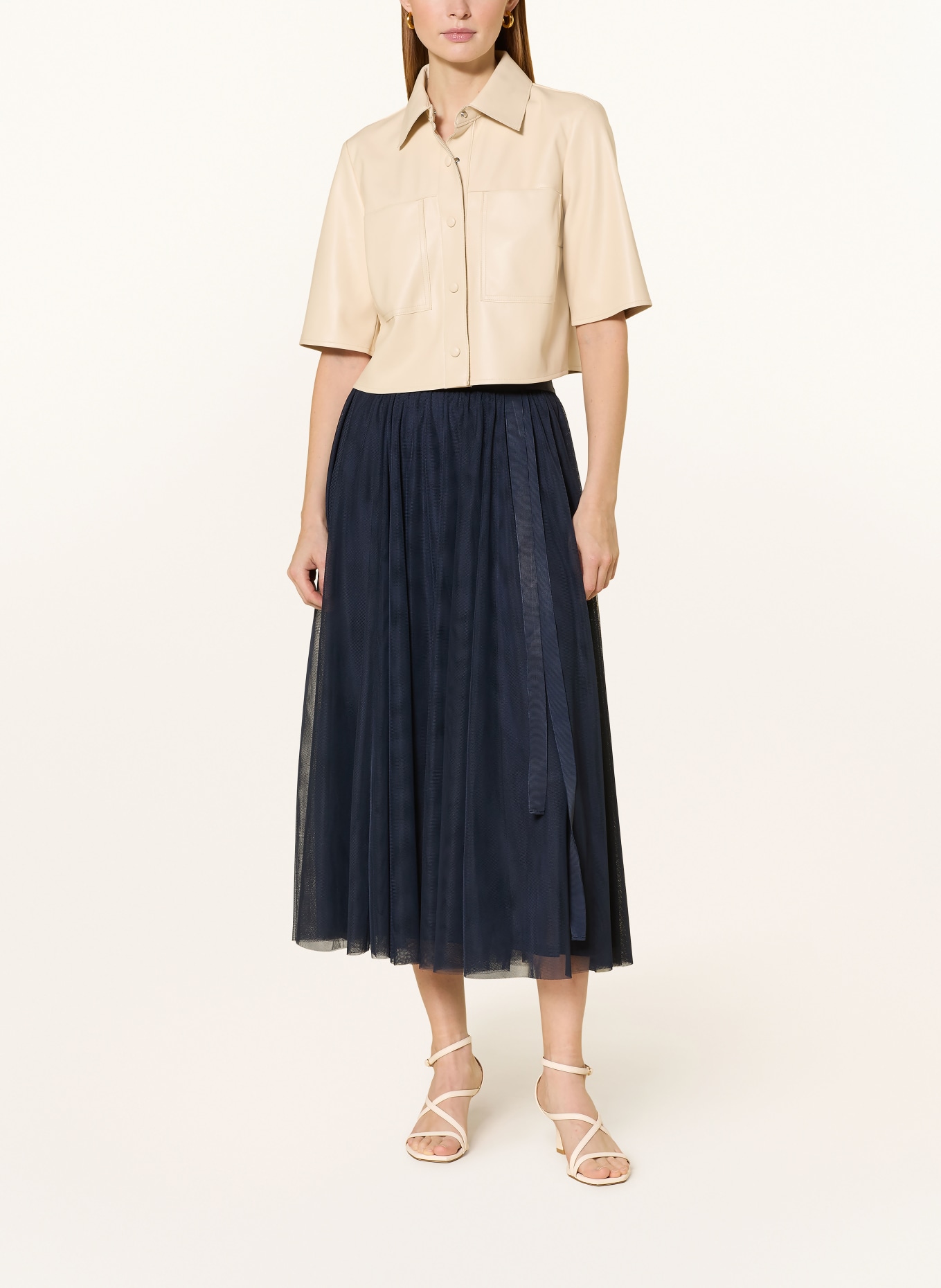 V by Vera Mont spódnica z tiulu: GRANATOWY