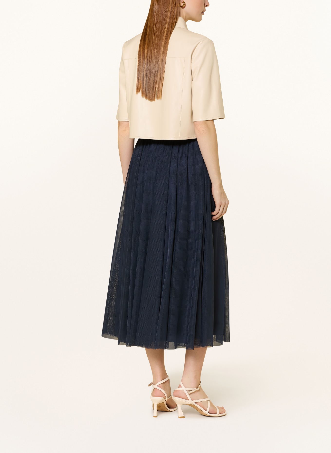 V by Vera Mont spódnica z tiulu: GRANATOWY