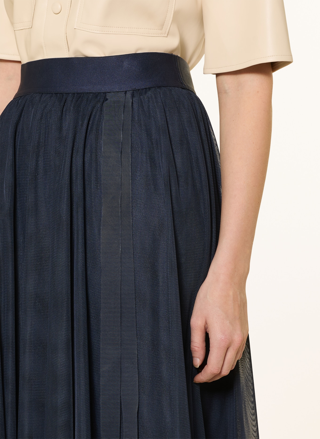 V by Vera Mont spódnica z tiulu: GRANATOWY