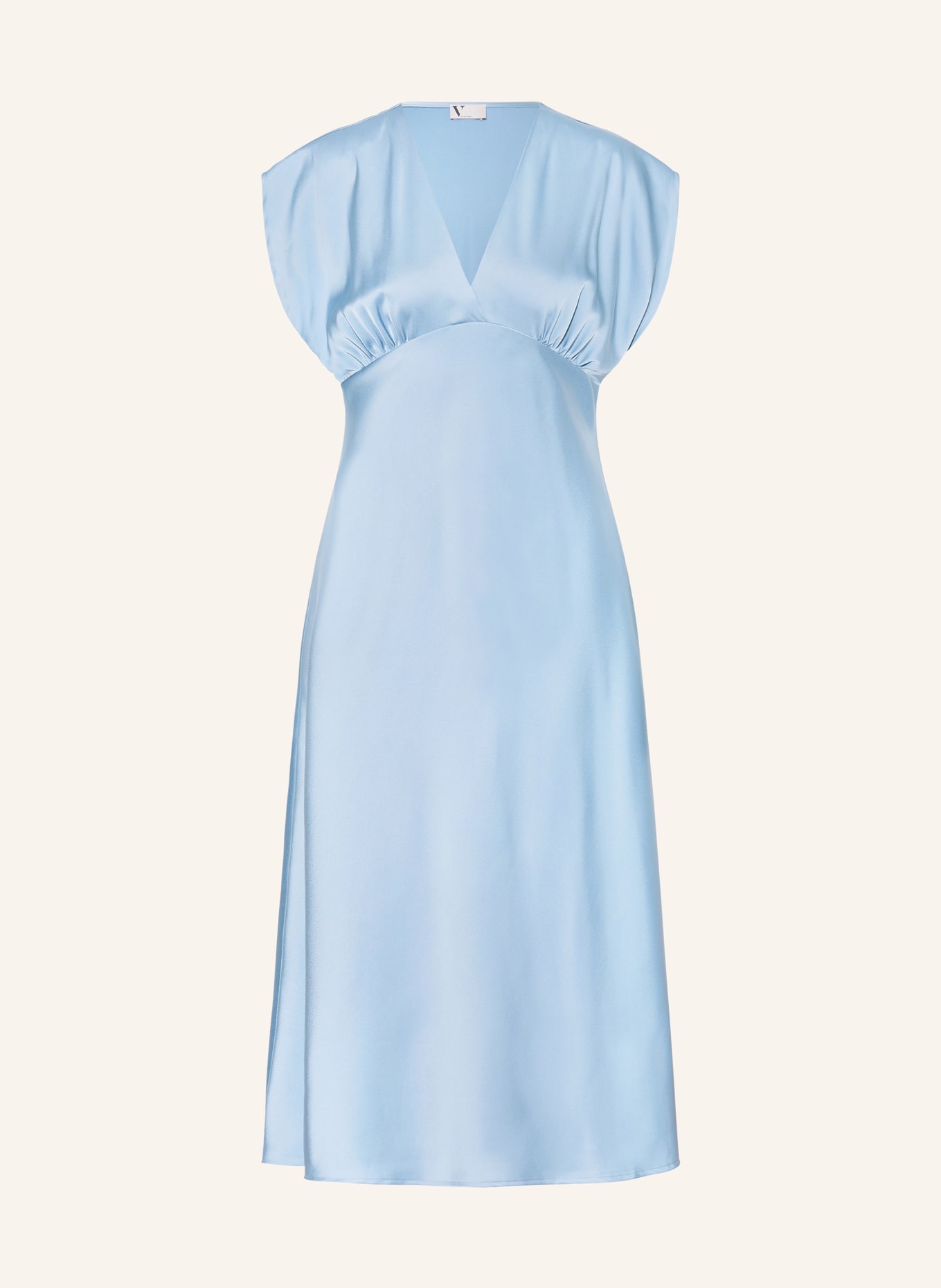 V by Vera Mont saténové šaty: TMAVĚ MODRÁ