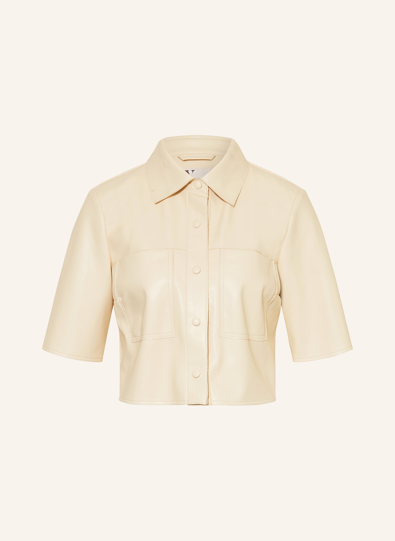 V by Vera Mont Bluzka koszulowa imitująca skórę: KREMOWY