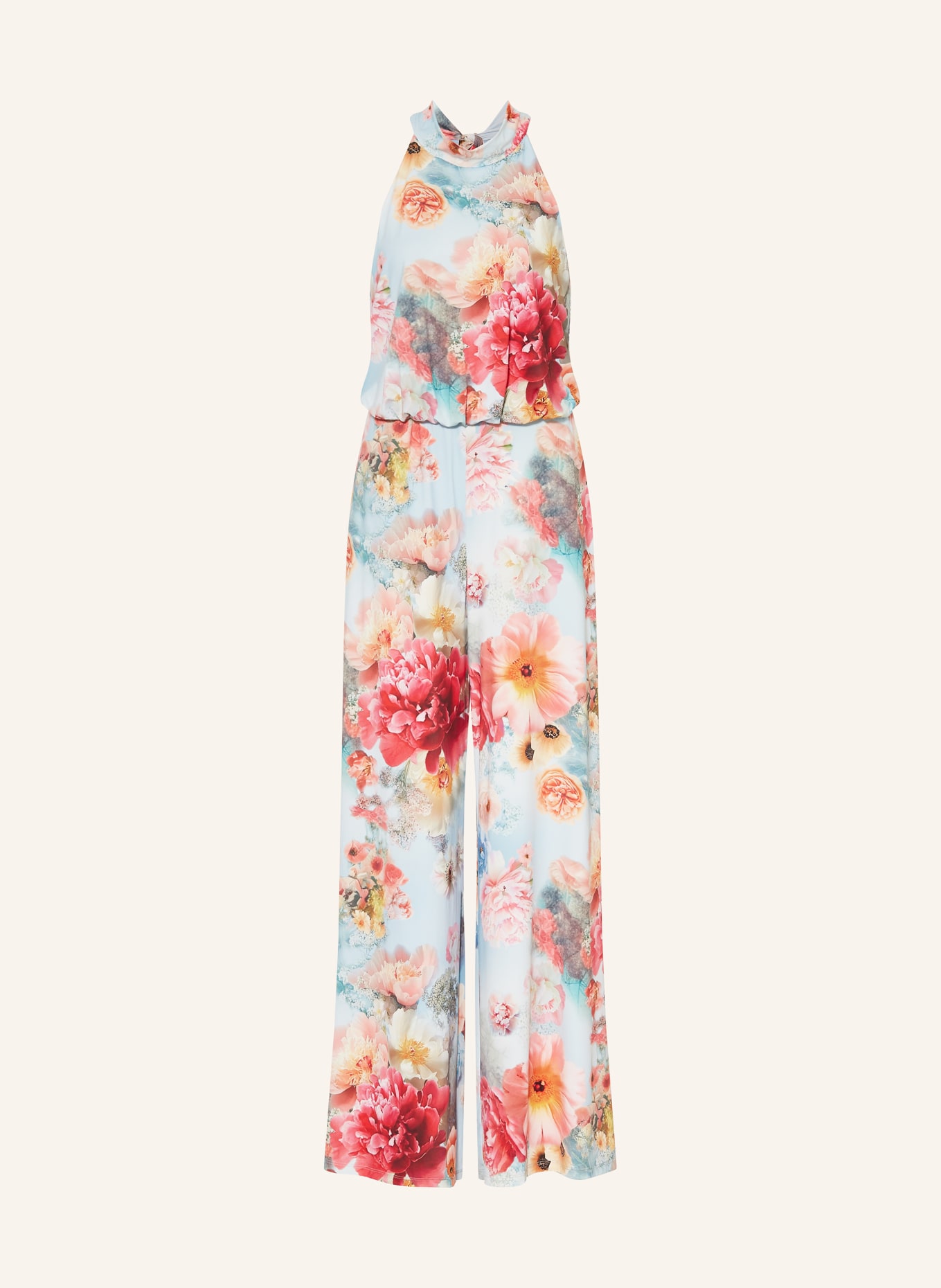 V by Vera Mont jersey jumpsuit: LIGHT BLUE / PINK / GREEN