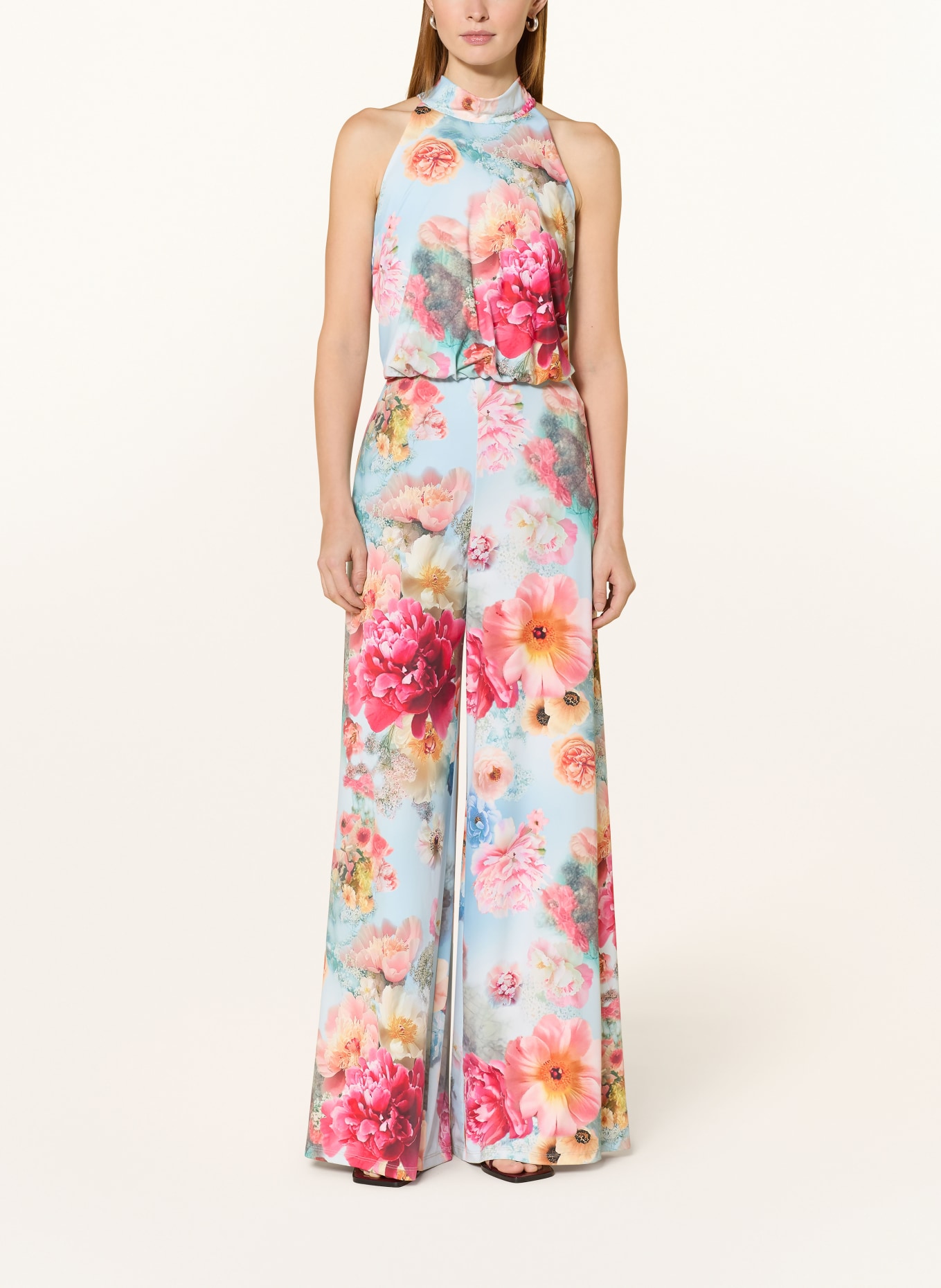 V by Vera Mont jersey jumpsuit: LIGHT BLUE / PINK / GREEN