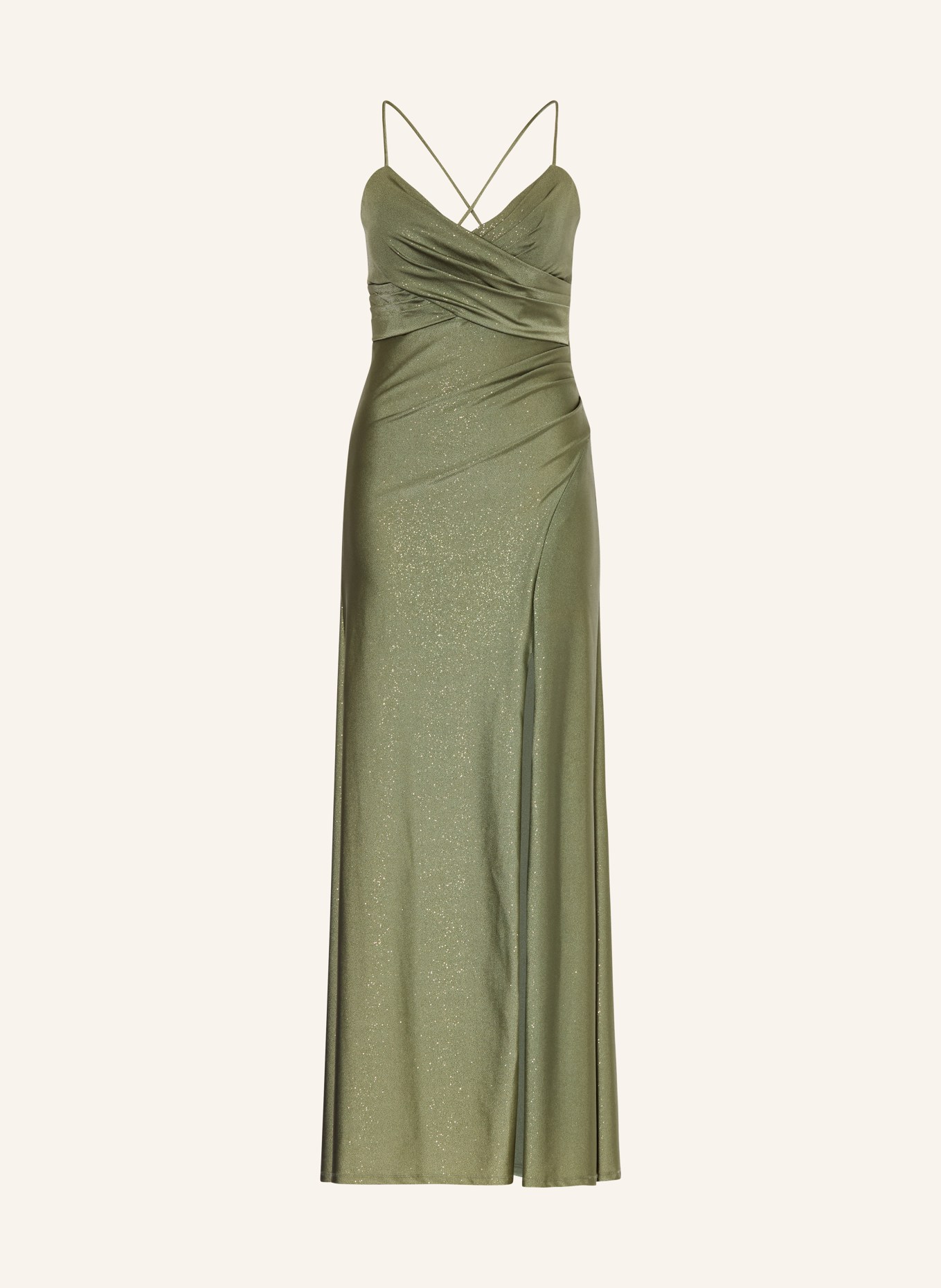 VM Vera Mont Abendkleid mit Glitzergarn: HELLGRÜN