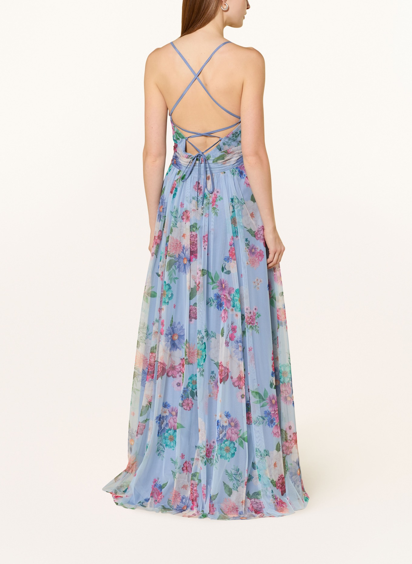 VM Vera Mont Abendkleid: HELLBLAU / ROSA / GRÜN