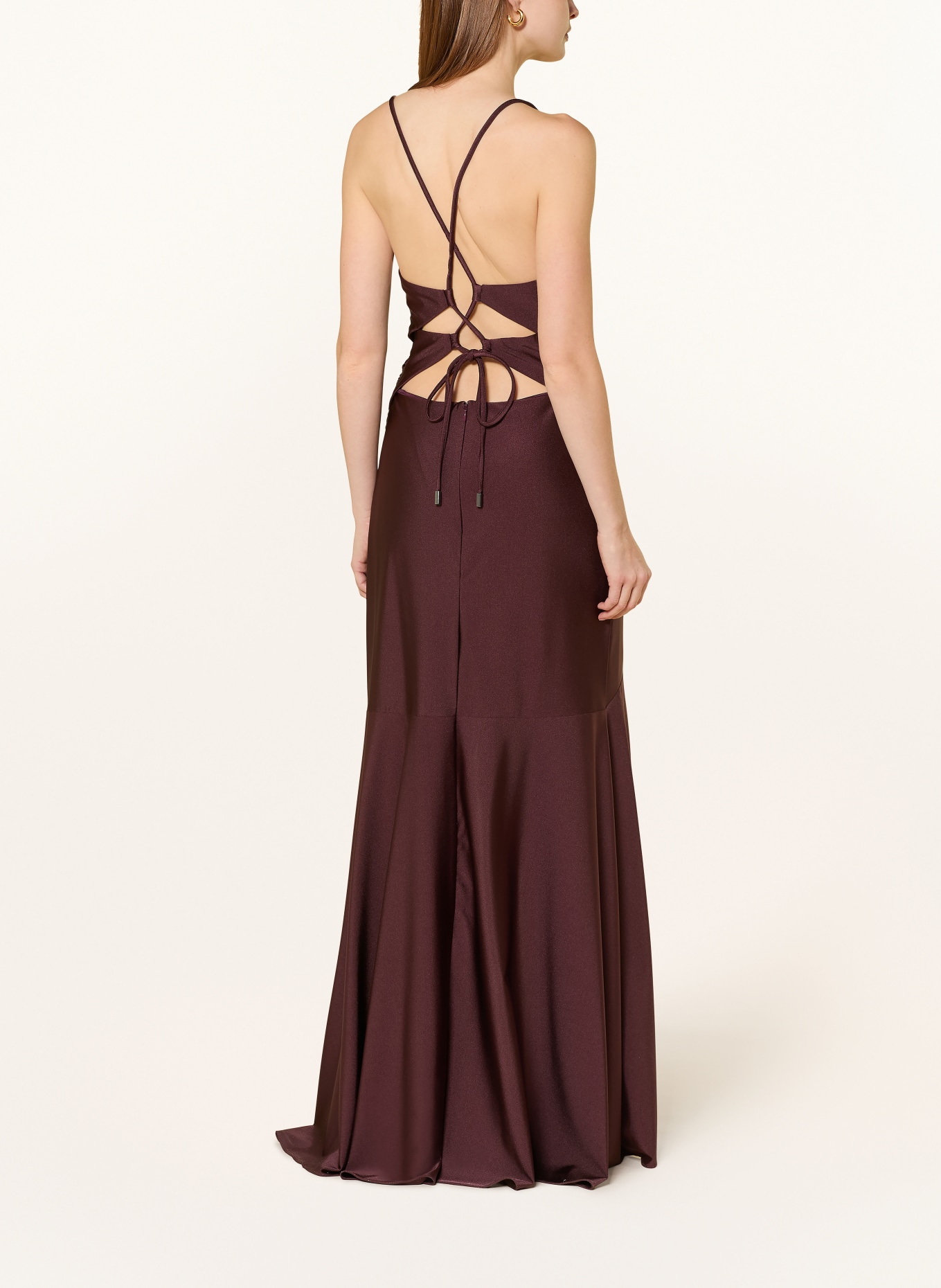 VM Vera Mont Abendkleid mit Volants: BRAUN