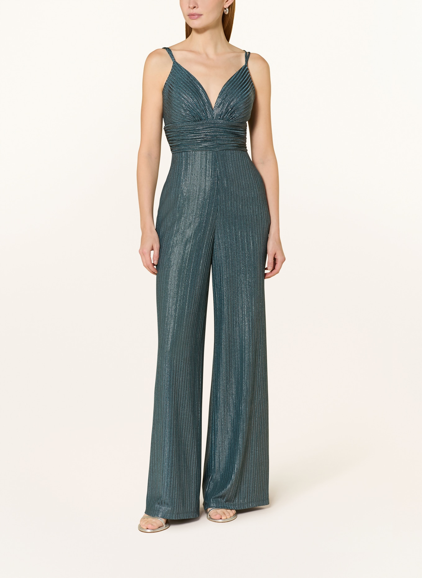 VM Vera Mont Jumpsuit mit Glitzergarn: GRÜN